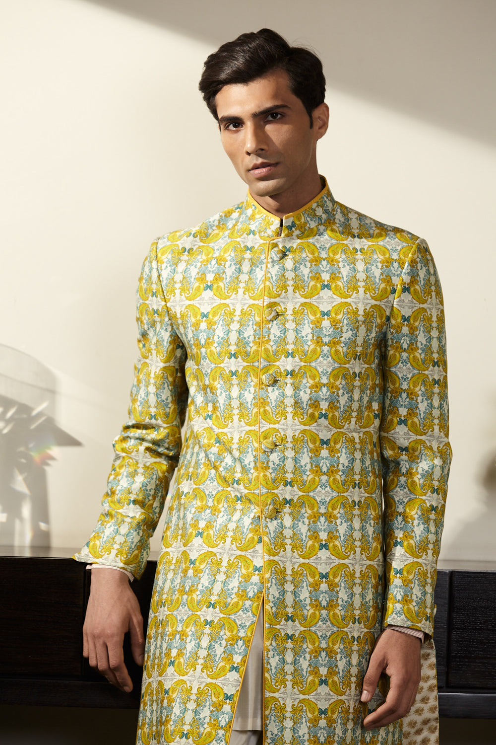 Yellow Sherwani