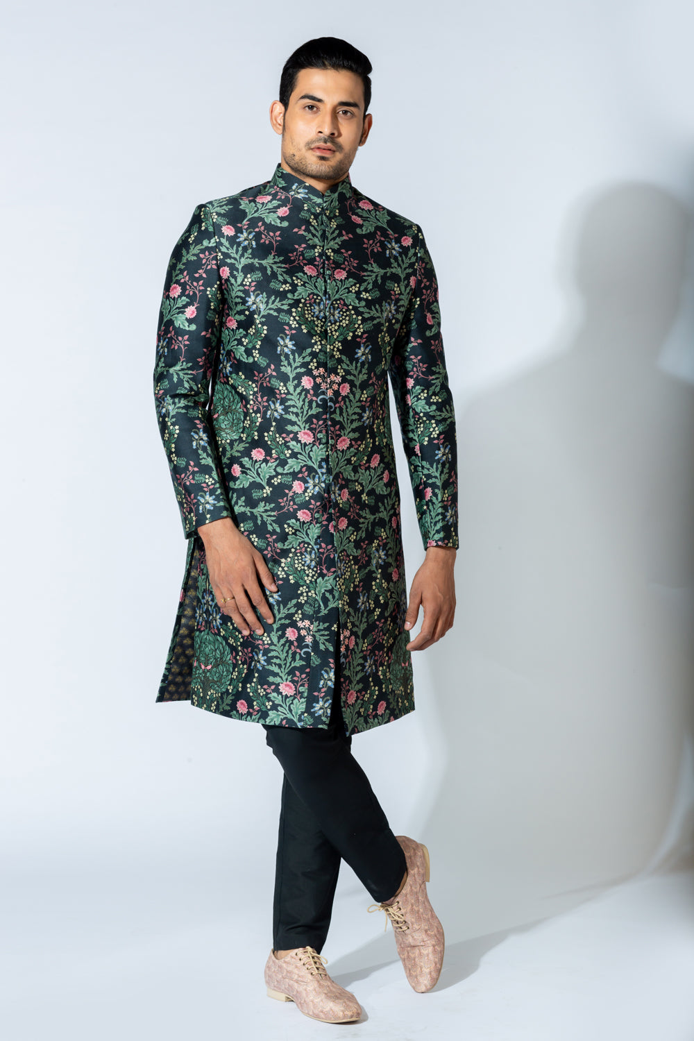 Teal Blue Sherwani