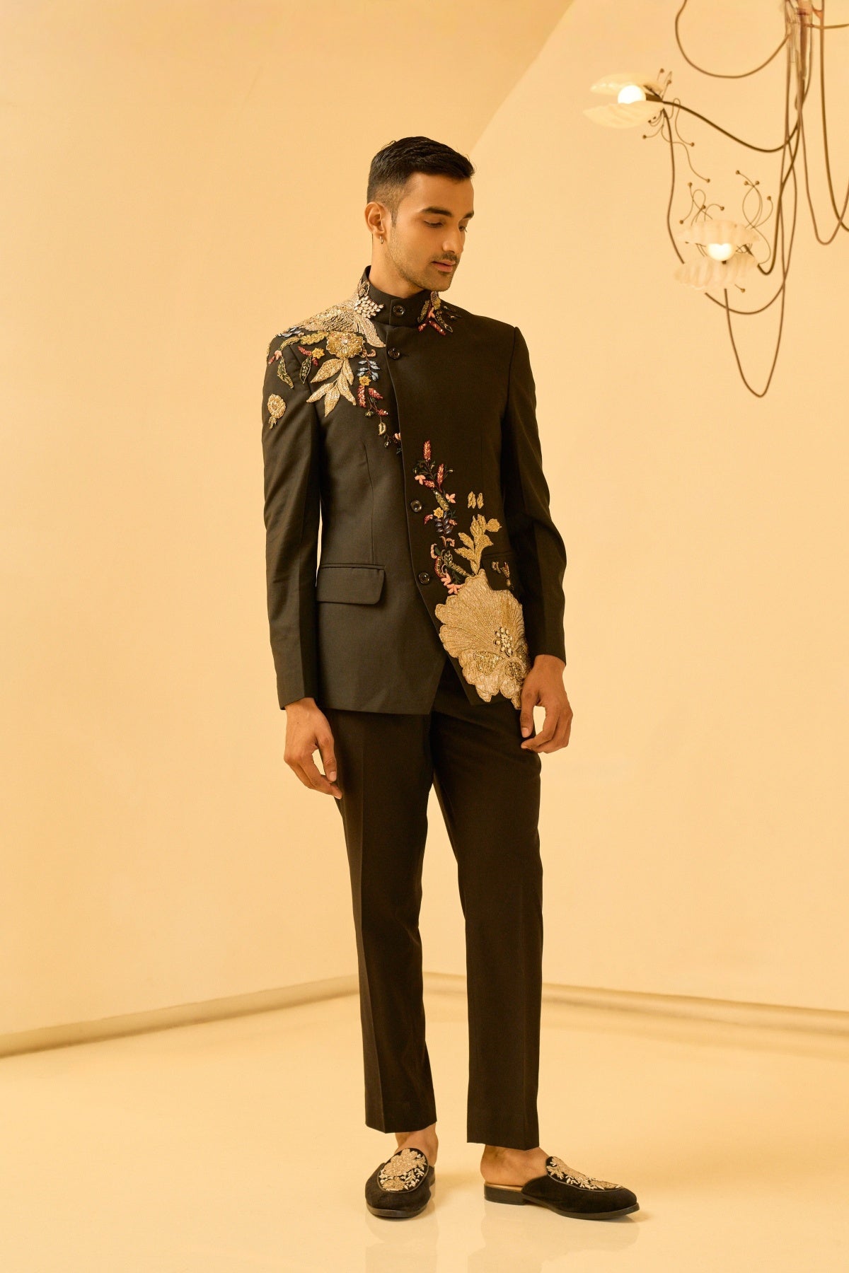 Noir Bandhgala SET