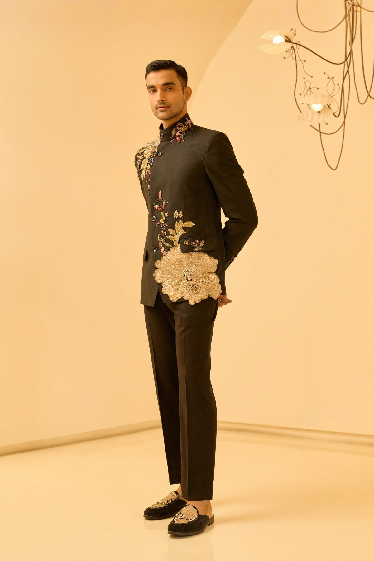 Noir Bandhgala SET