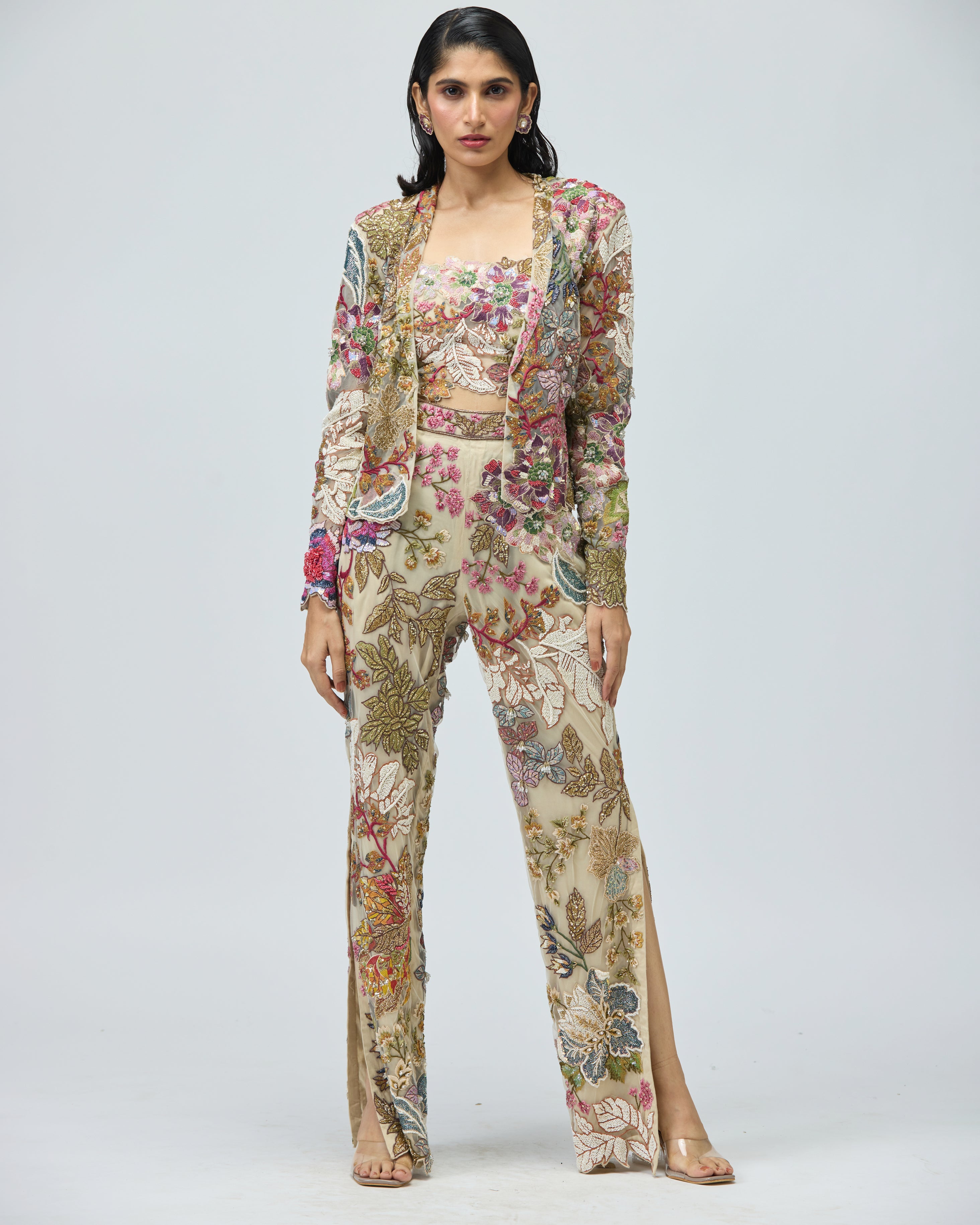 EMBROIDERED JACKET SET