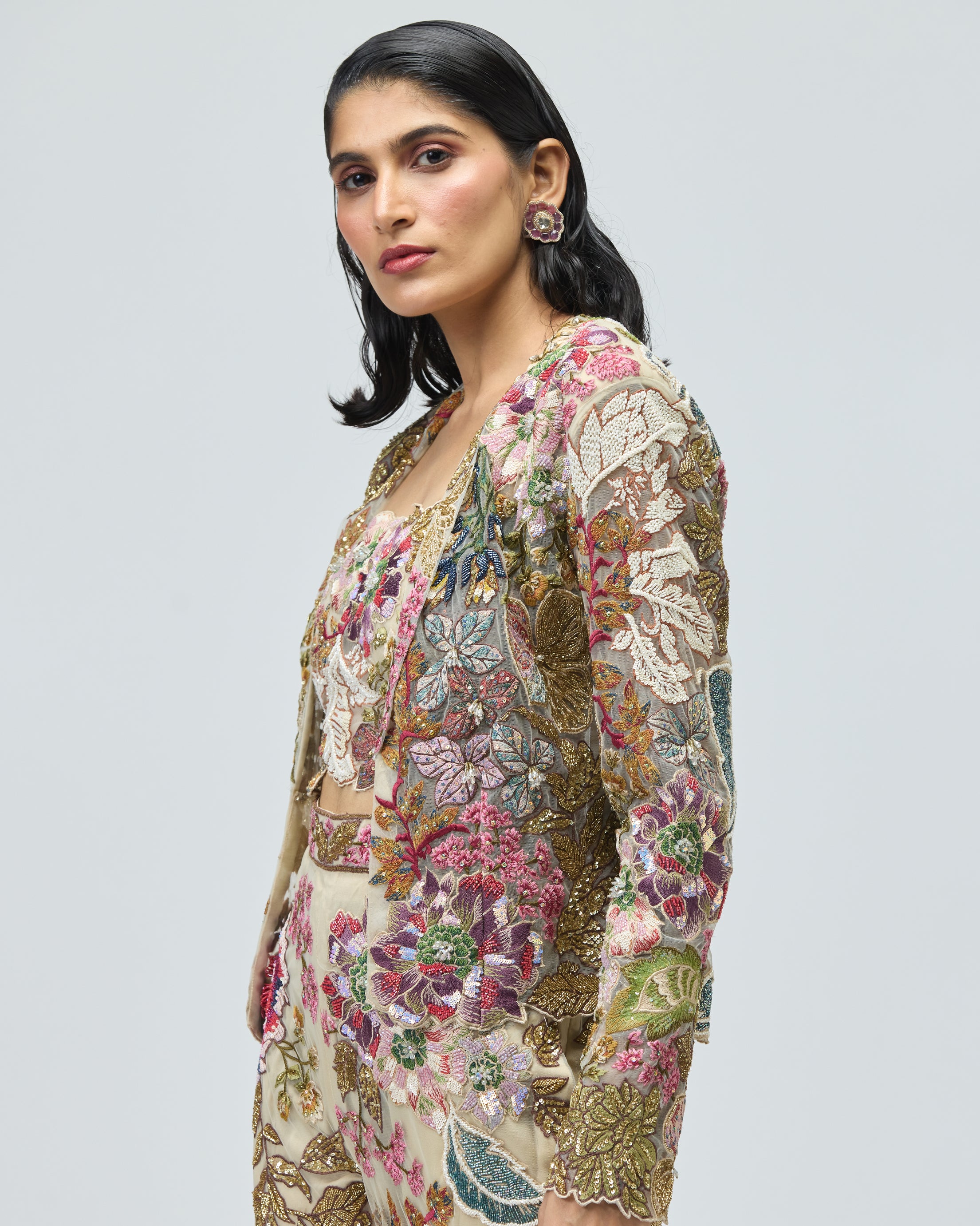 EMBROIDERED JACKET SET