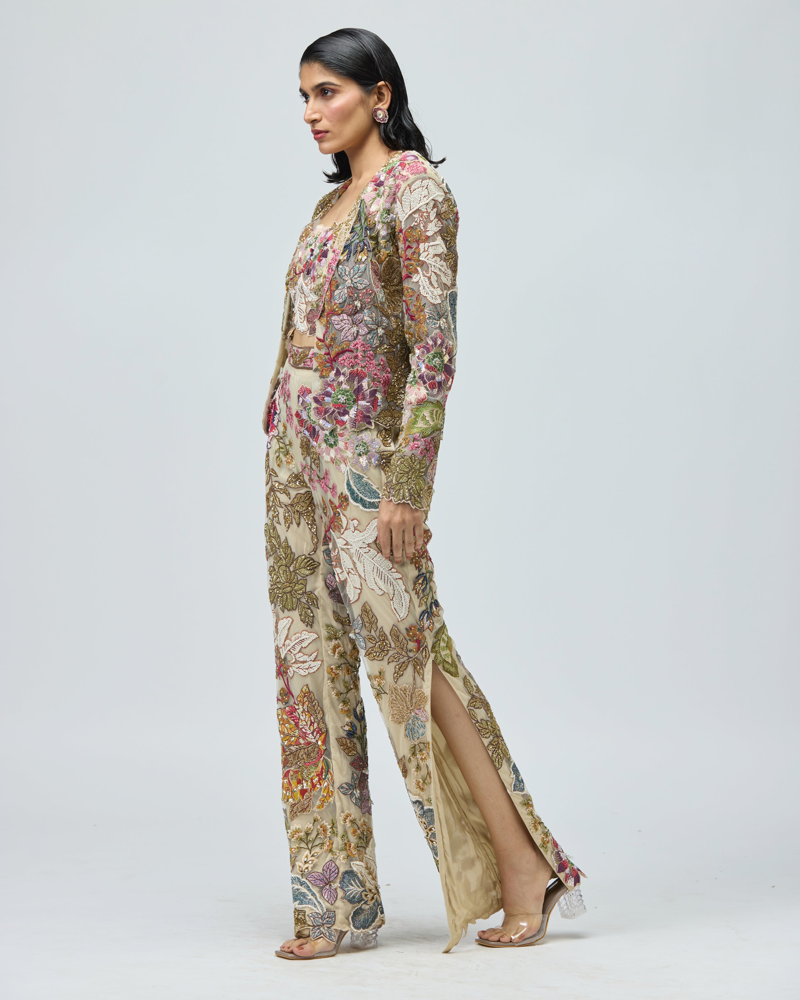 EMBROIDERED JACKET SET