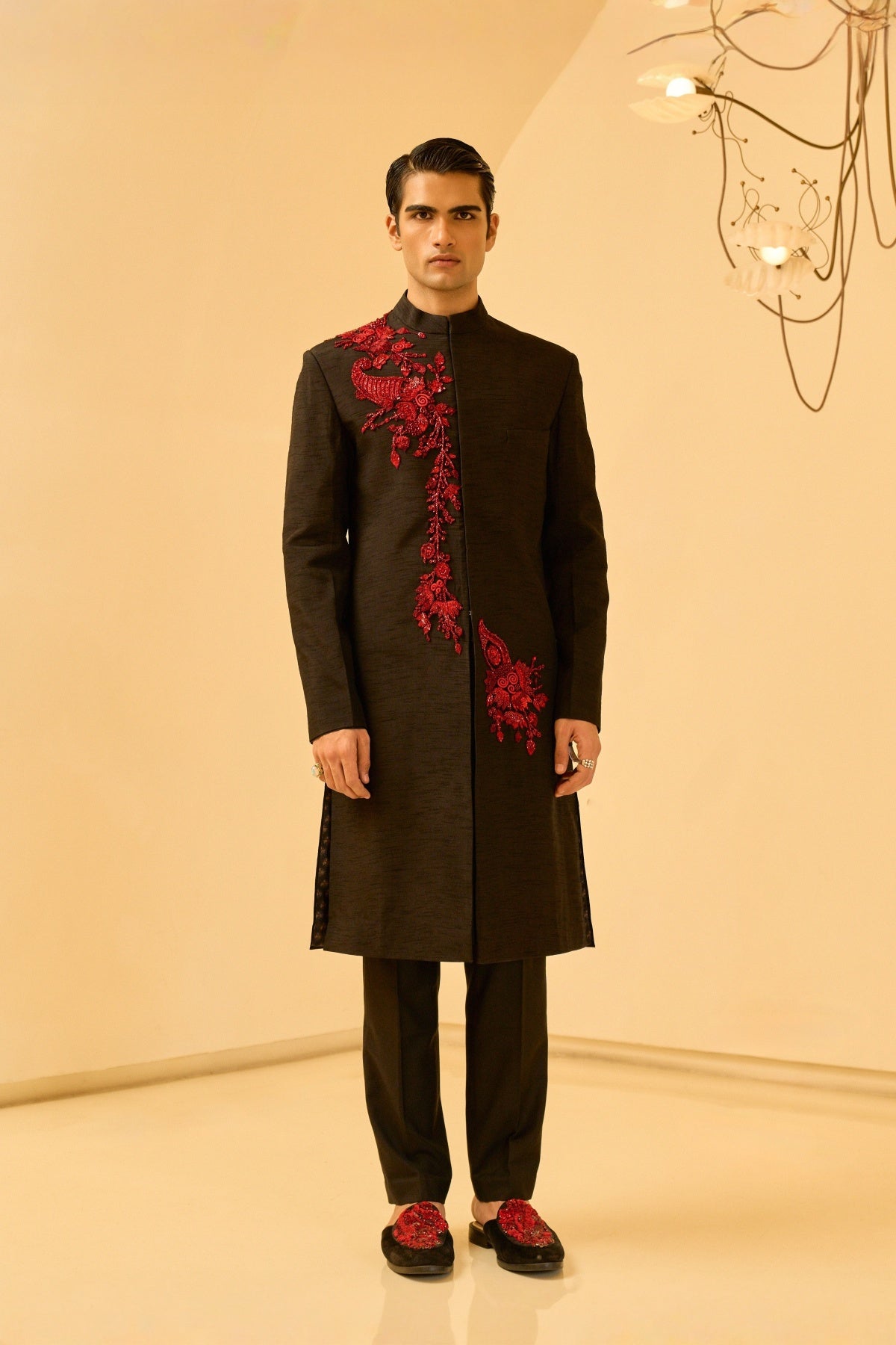 Noir Bloom Sherwani SET