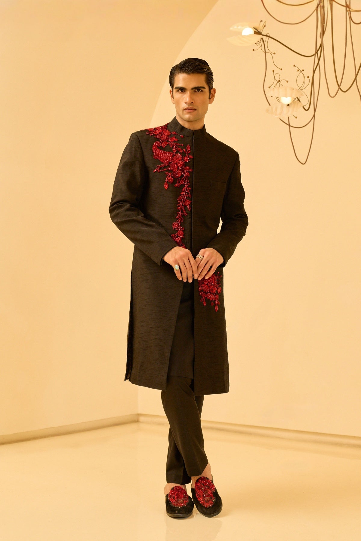 Noir Bloom Sherwani SET
