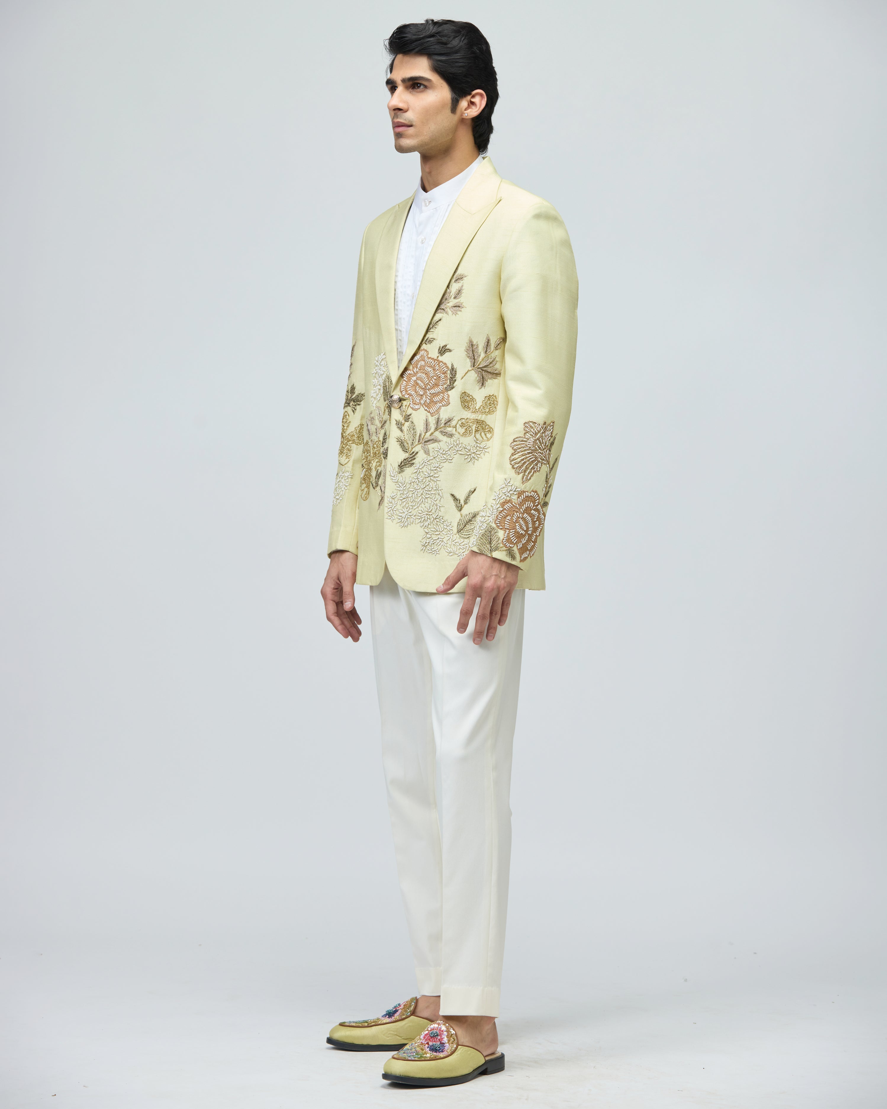 IVORY SUITING FABRIC JACKET