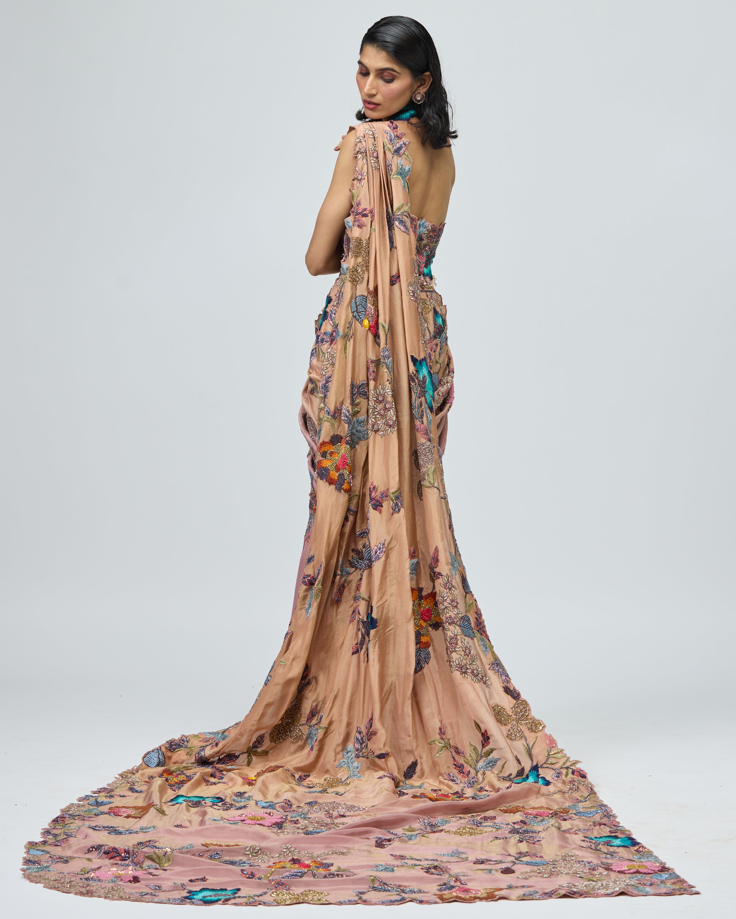 OMBRE TISSUE SAREE SET