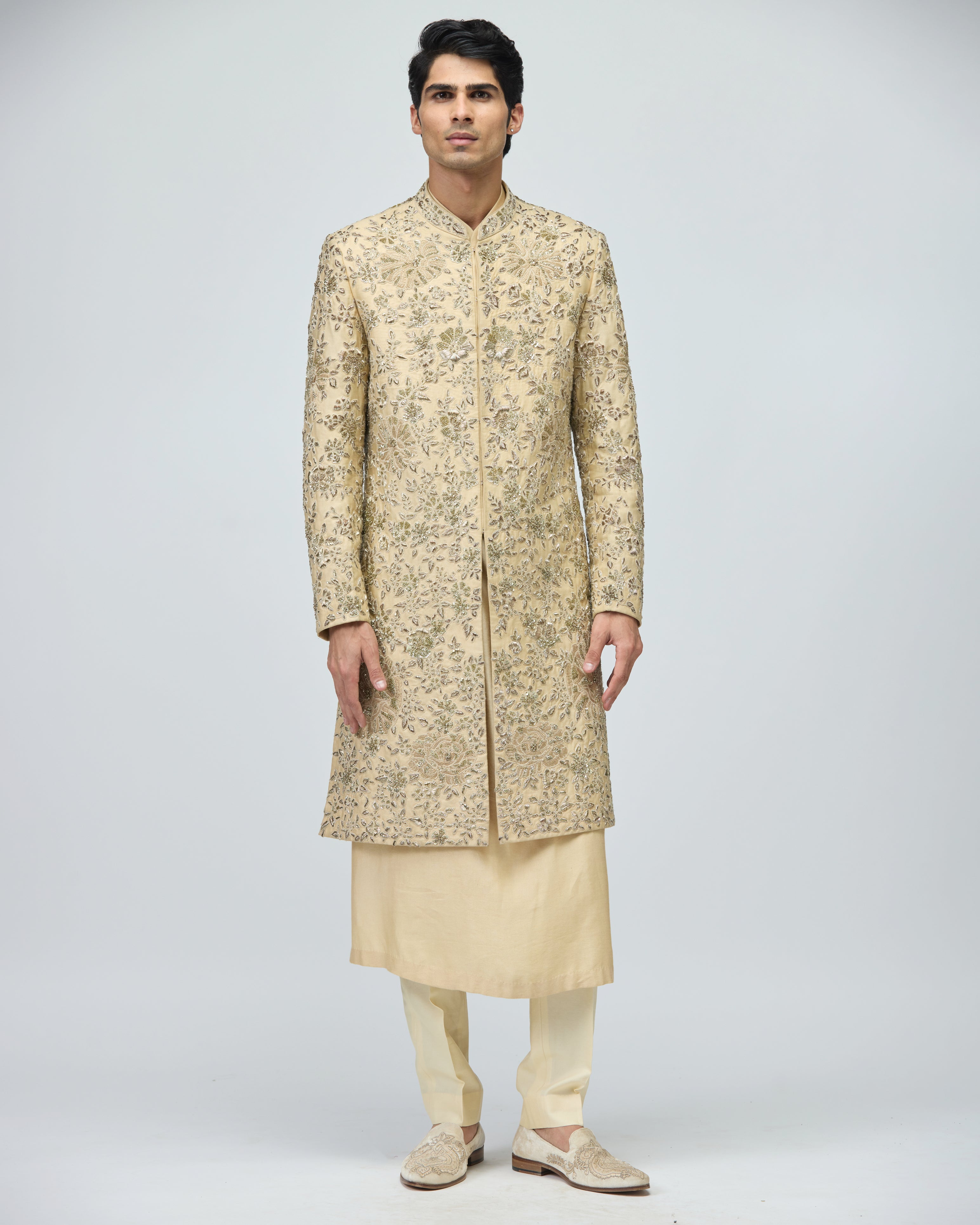 BEIGE SHERWANI