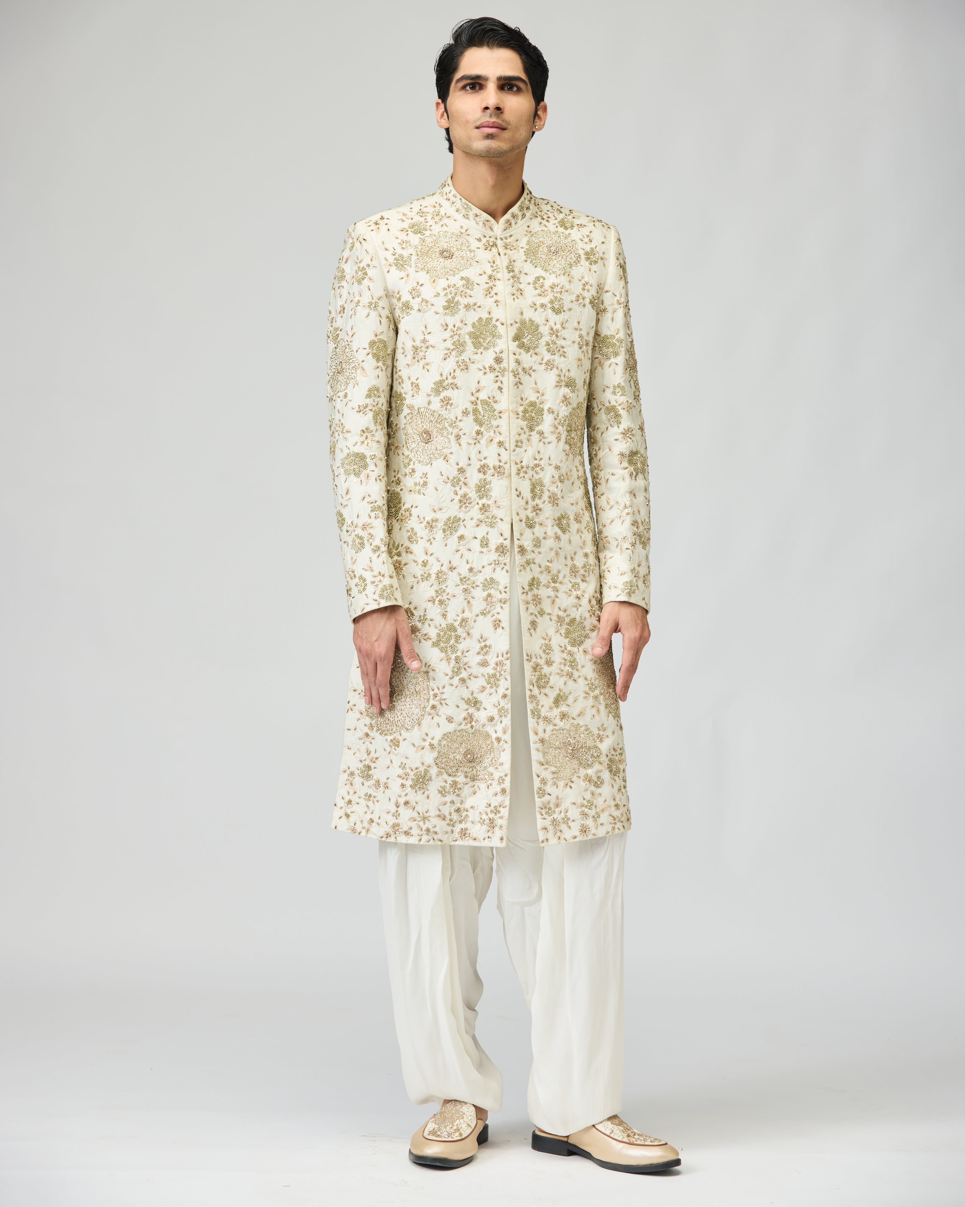 IVORY MULTI SHERWANI SET