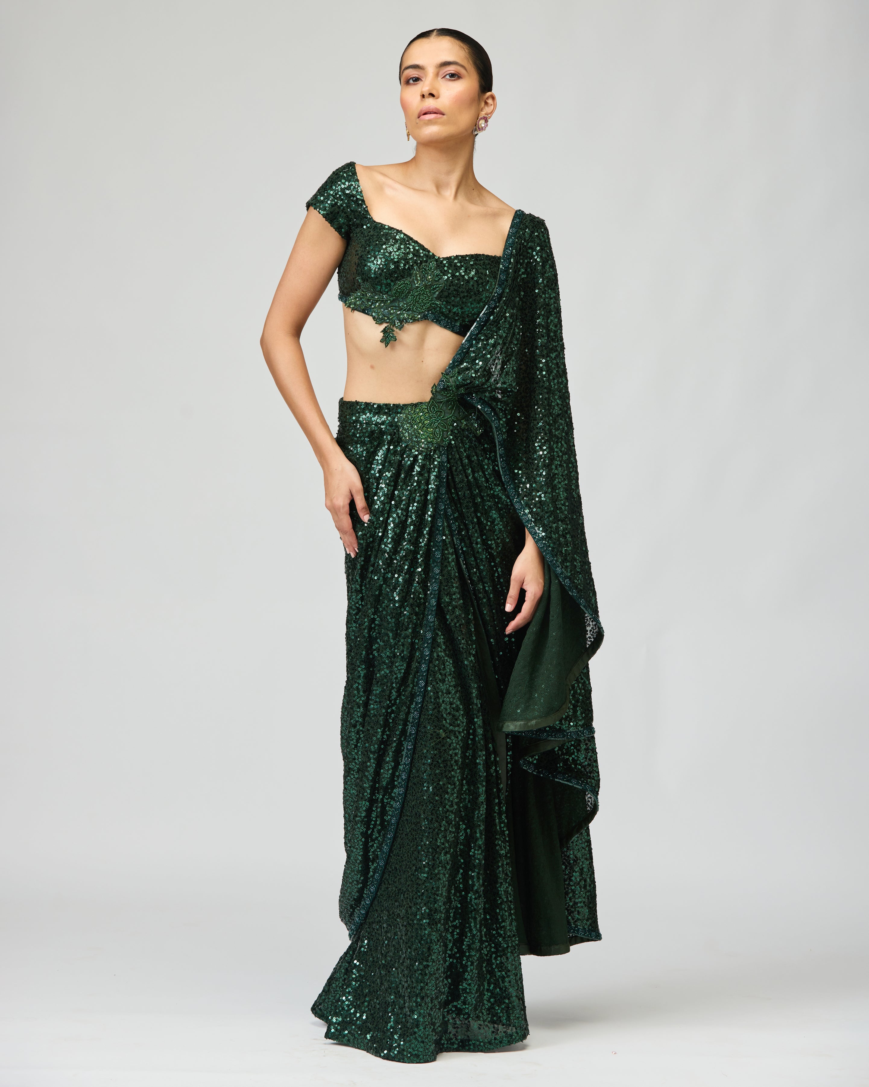 DORI EMBROIRED SAREE SET