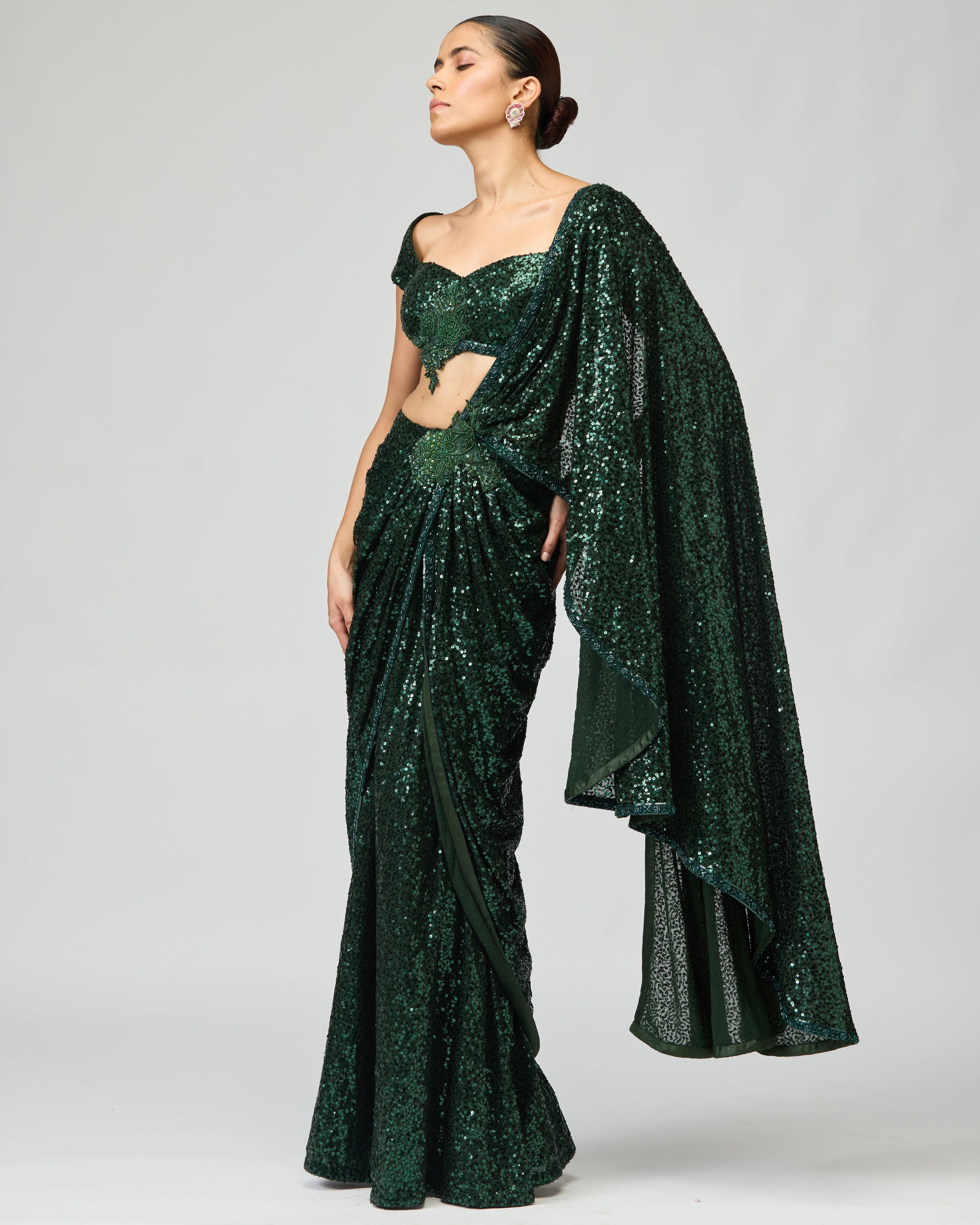 DORI EMBROIRED SAREE SET