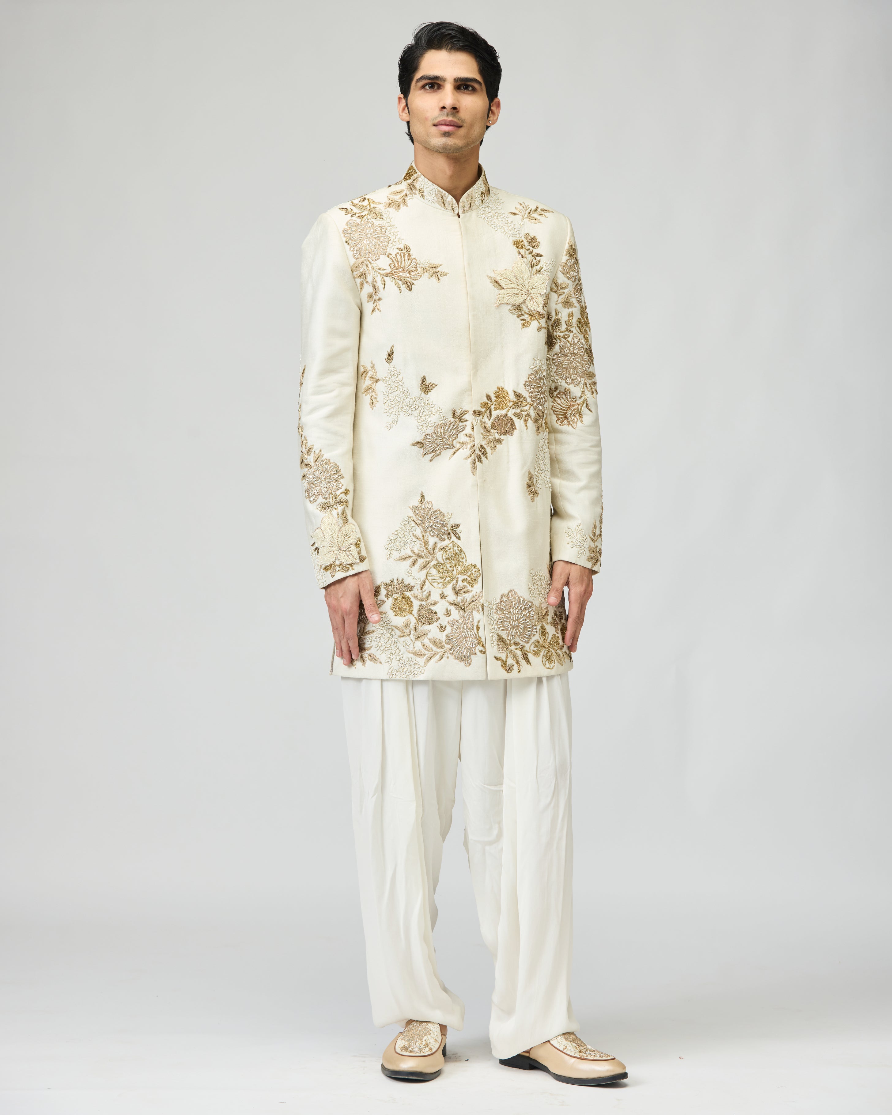 IVORY EMBELLISHED BANDHGALA