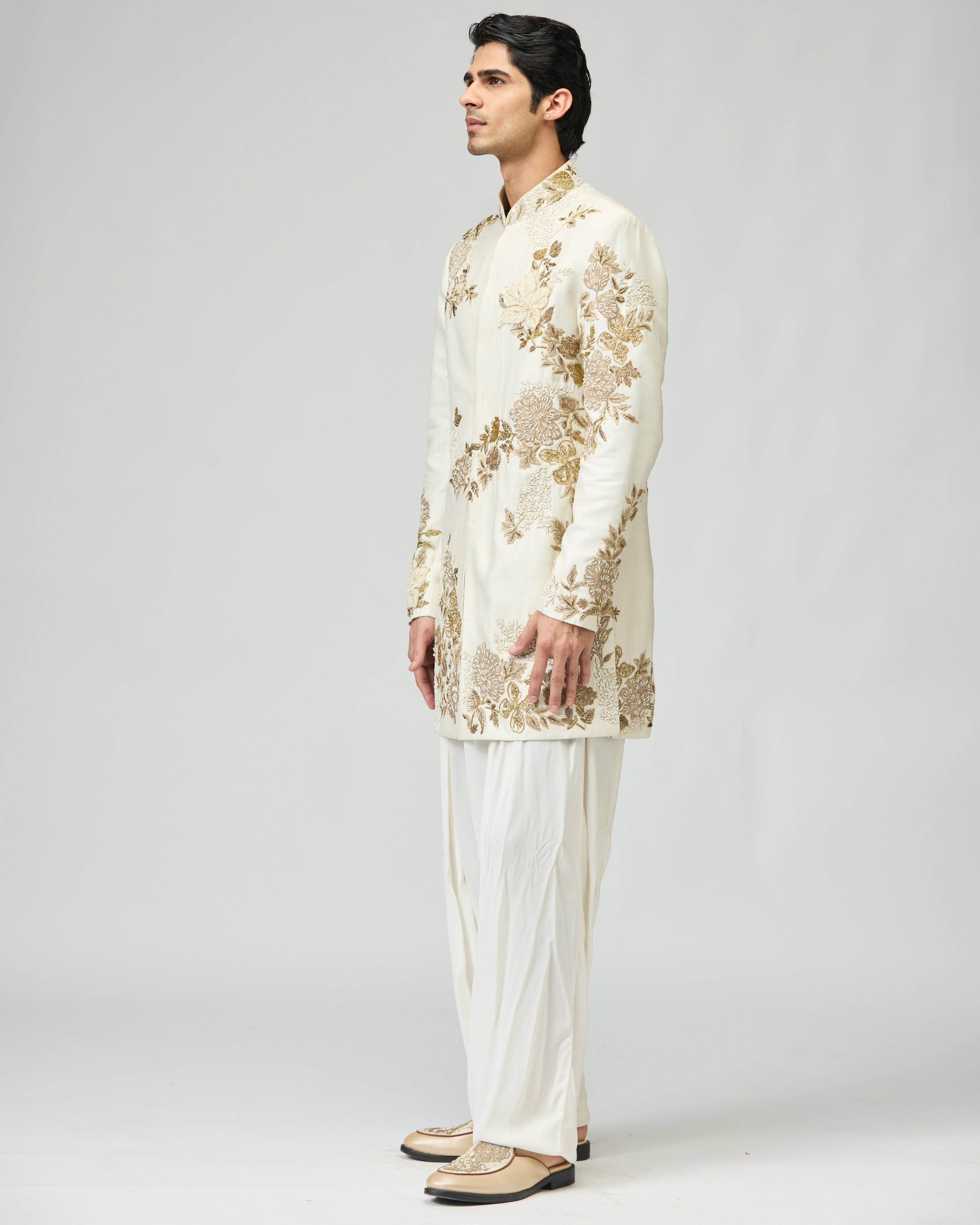 IVORY EMBELLISHED BANDHGALA