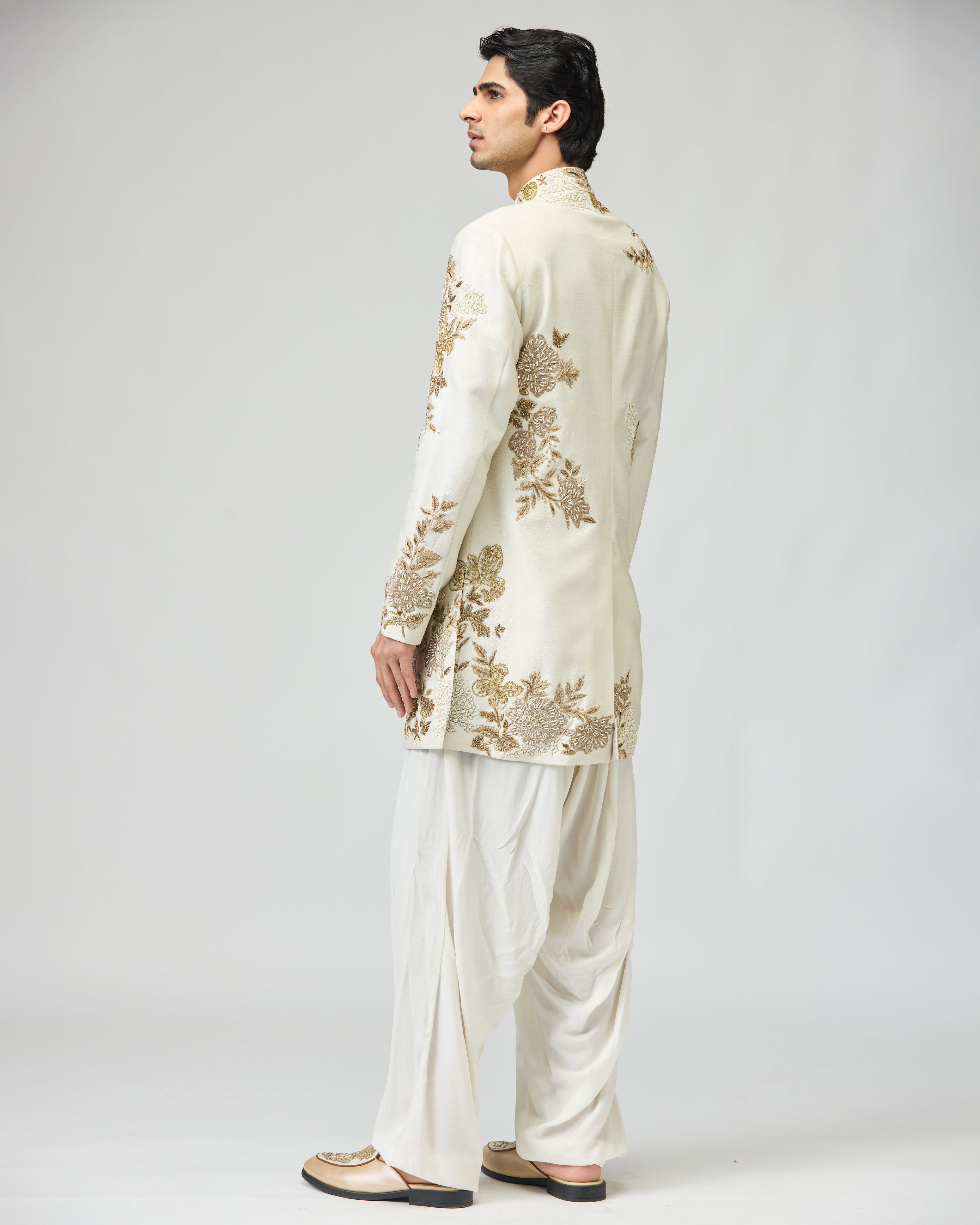 IVORY EMBELLISHED BANDHGALA