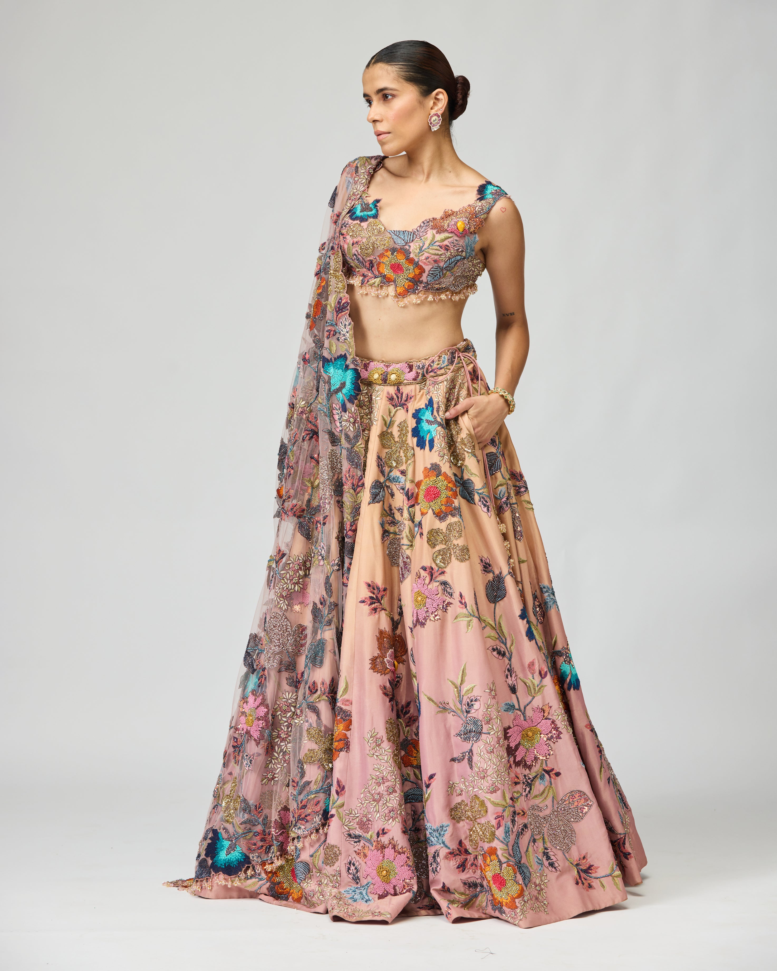 OMBRE EMBELLISHED LEHENGA SET