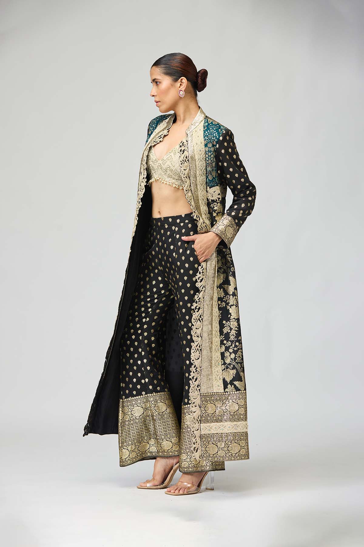 Royal Brocade Jacket Set