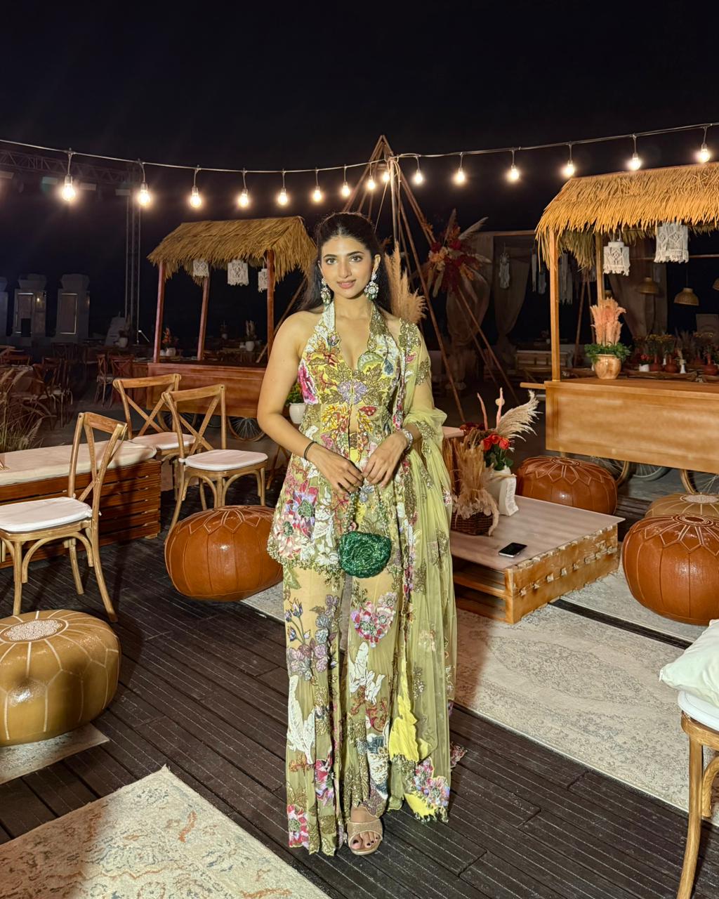 ESHA RAO IN MULTICOLOR EMBROIDERED SHARARA SET
