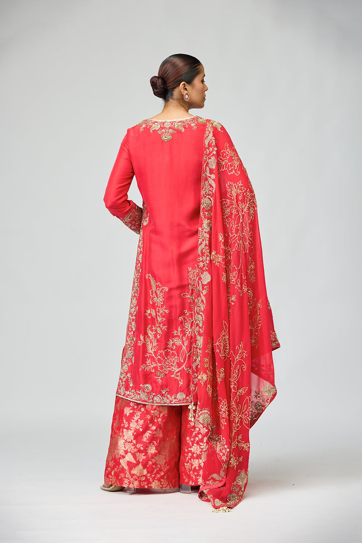 Coral Bloom Kurta Set