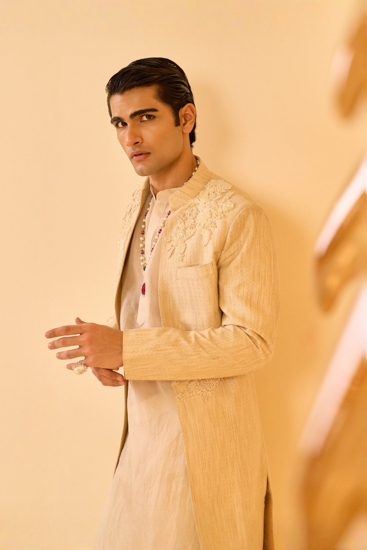 Ivory Opus Open Sherwani SET