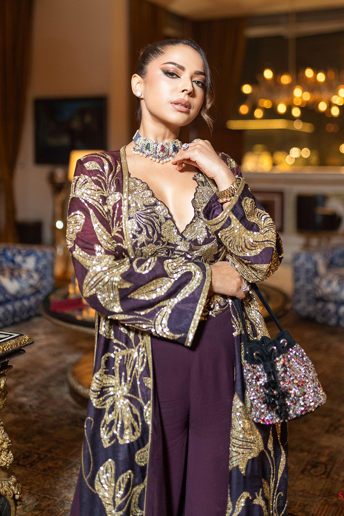 CHANDANI GIRDHAR Embroidered Jacket set