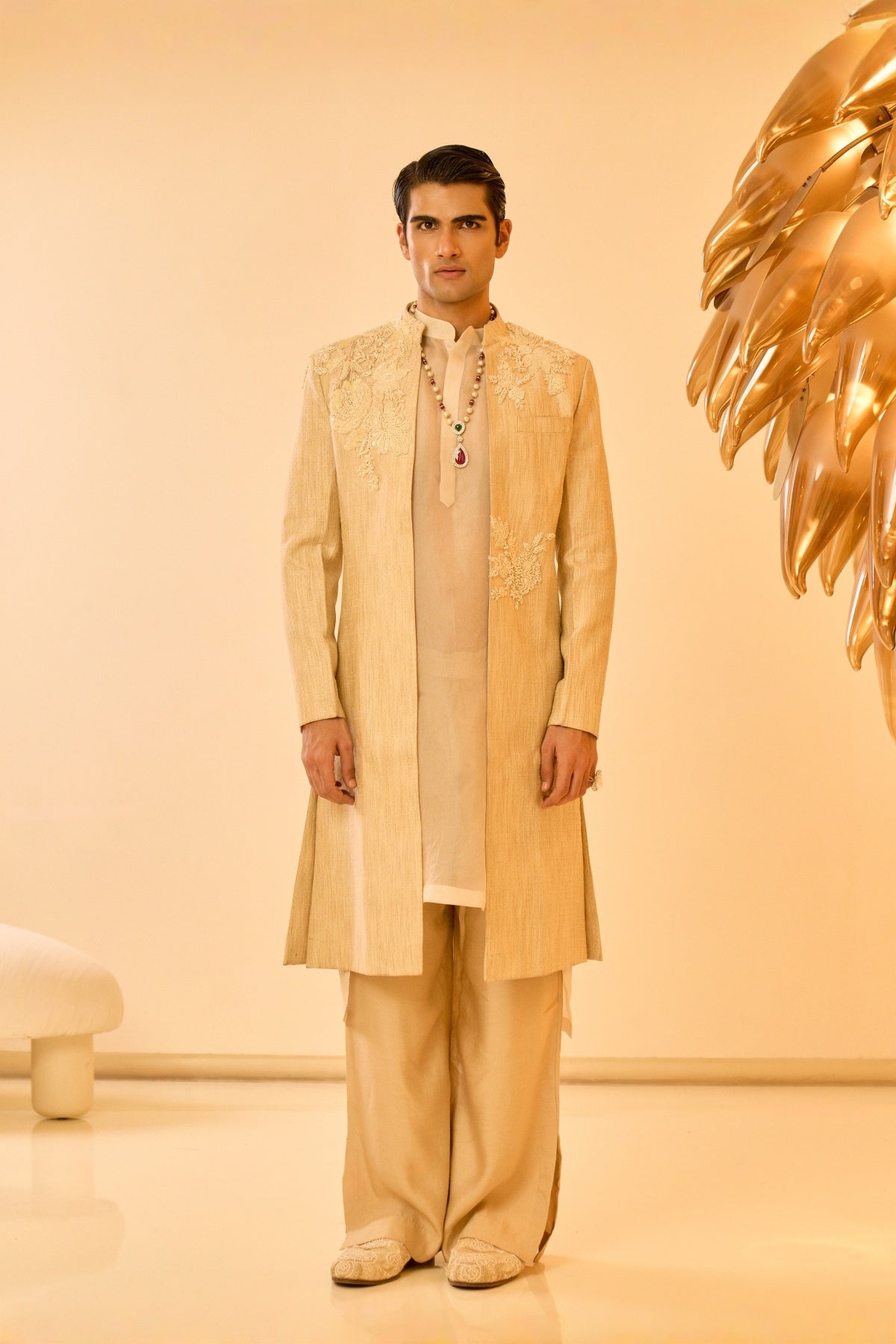 Ivory Opus Open Sherwani SET