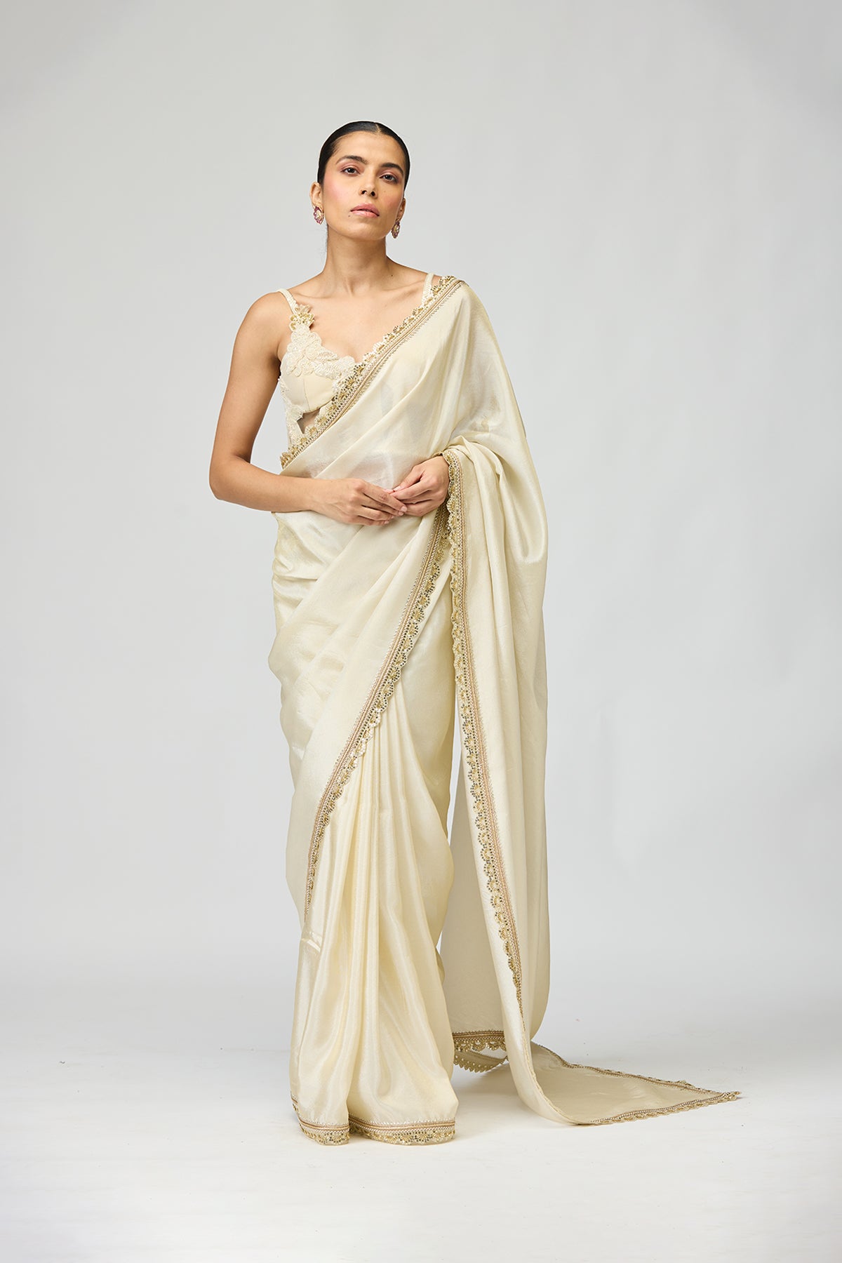 Ivory Elegance Saree Set