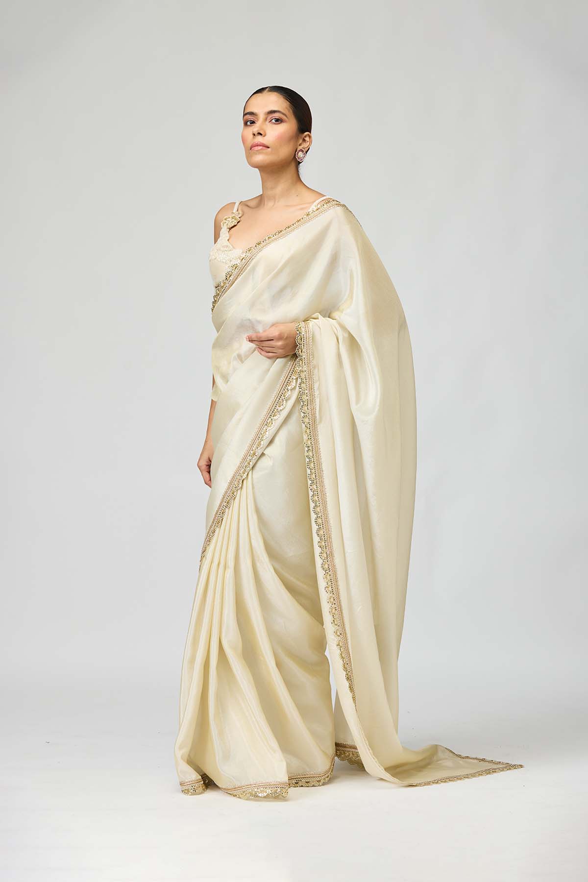 Ivory Elegance Saree Set