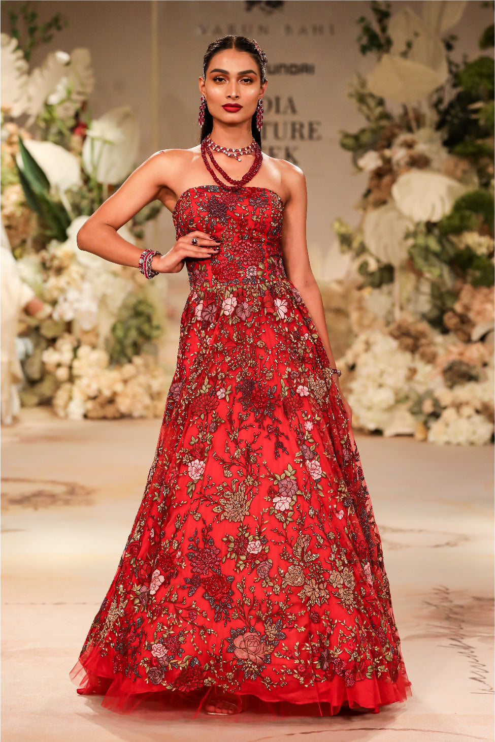 EMBER RED BALL GOWN
