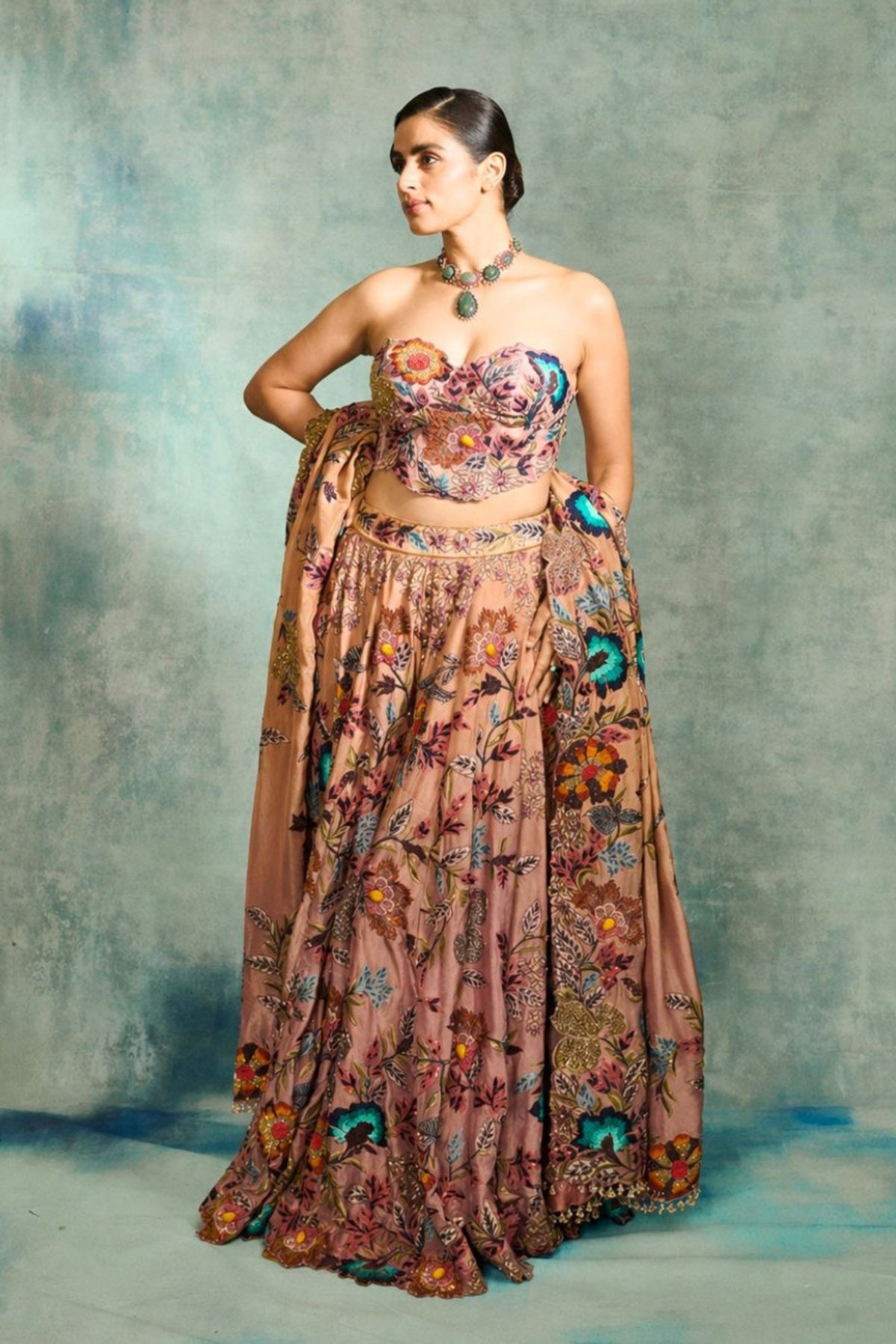THREAD WORK LEHENGA SET