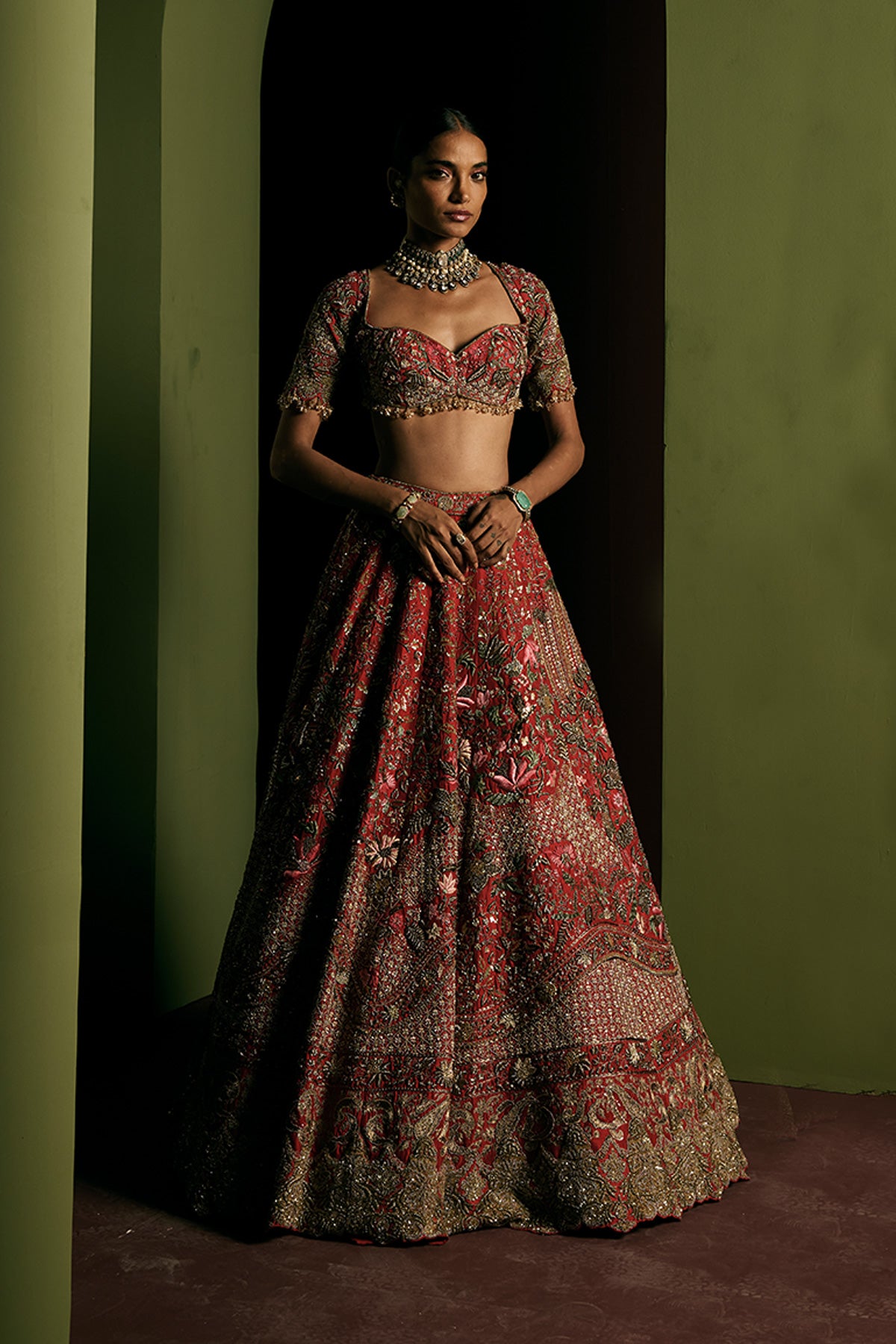 Red Royale Bridal Lehenga Set