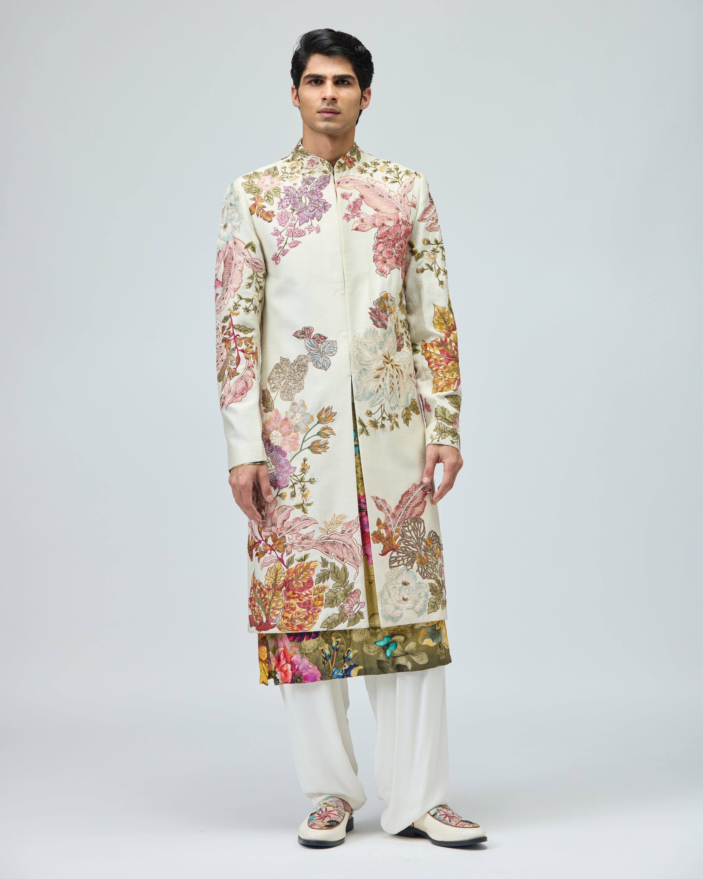 IVORY PINK CLASSIC SHERWANI