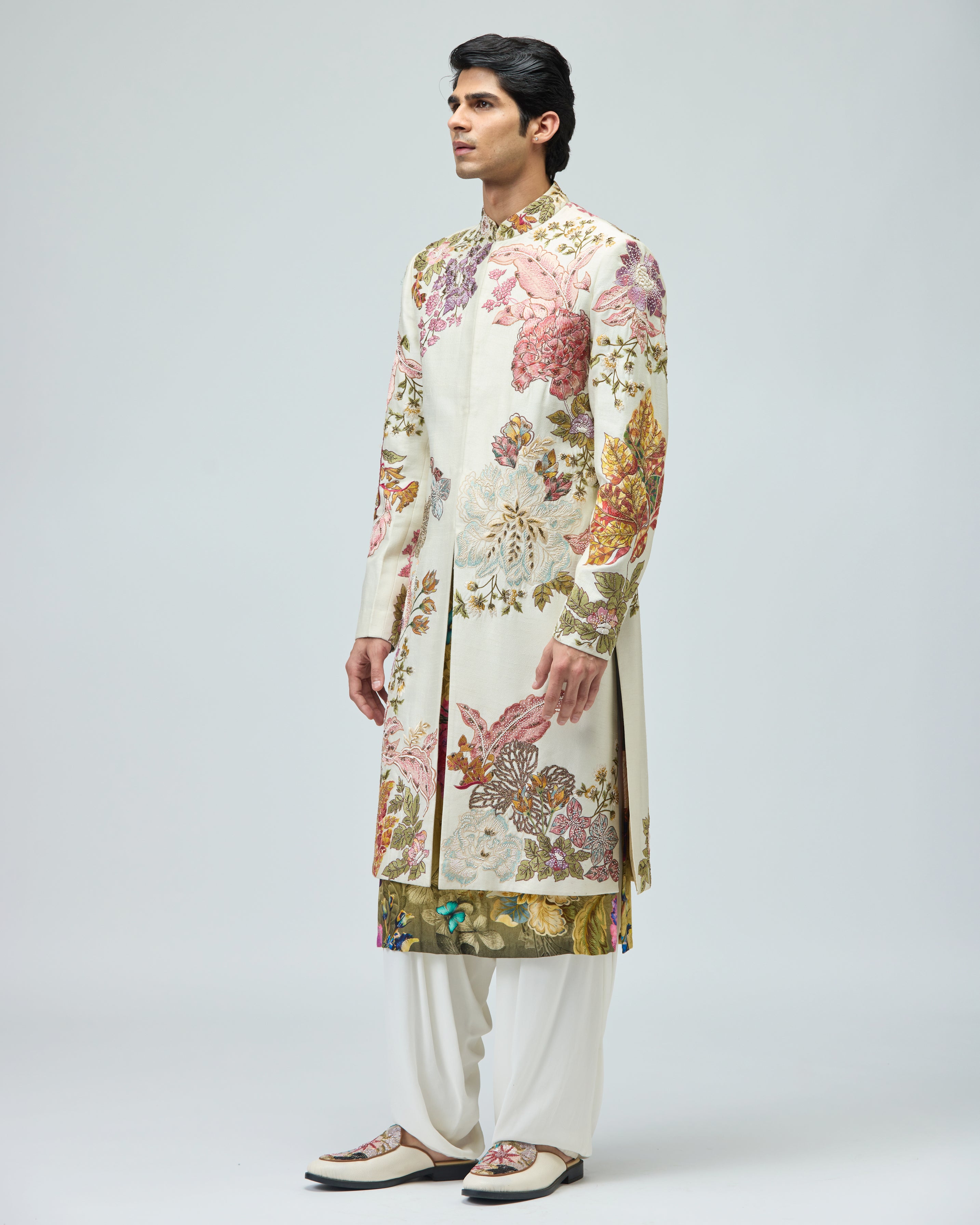 IVORY PINK CLASSIC SHERWANI