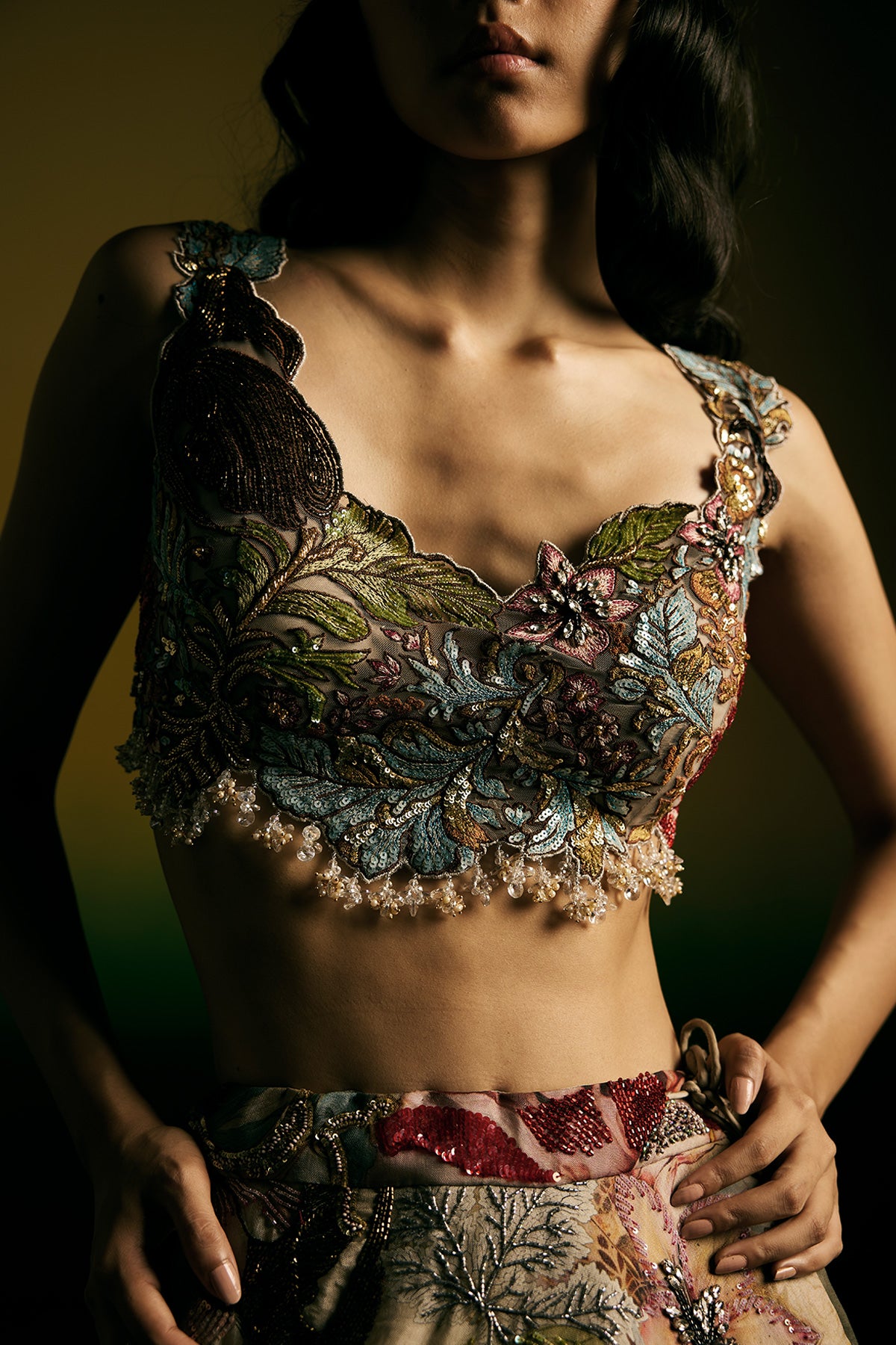 Moonlit Printed Lehenga Set