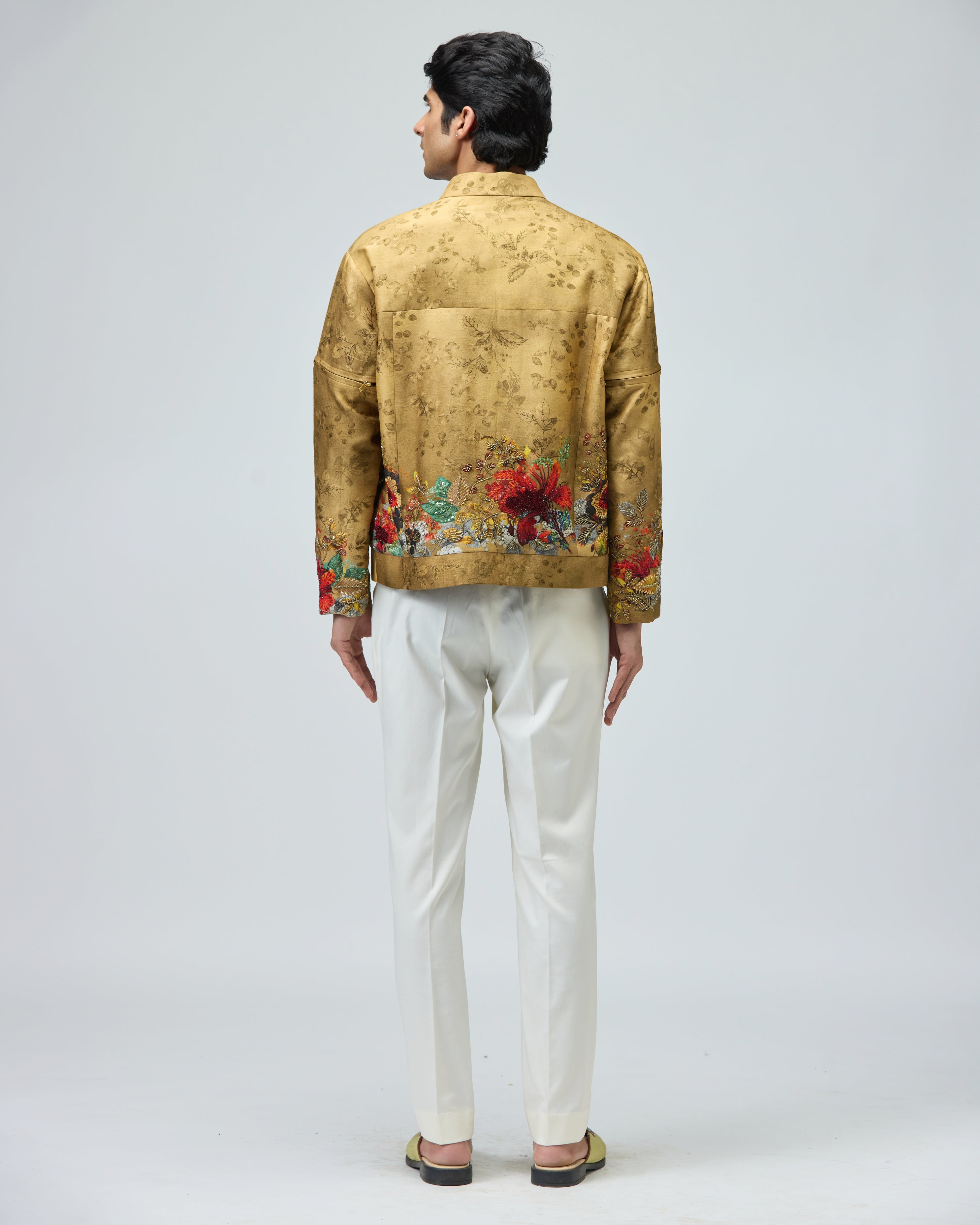 BEIGE BOMBER JACKET SET