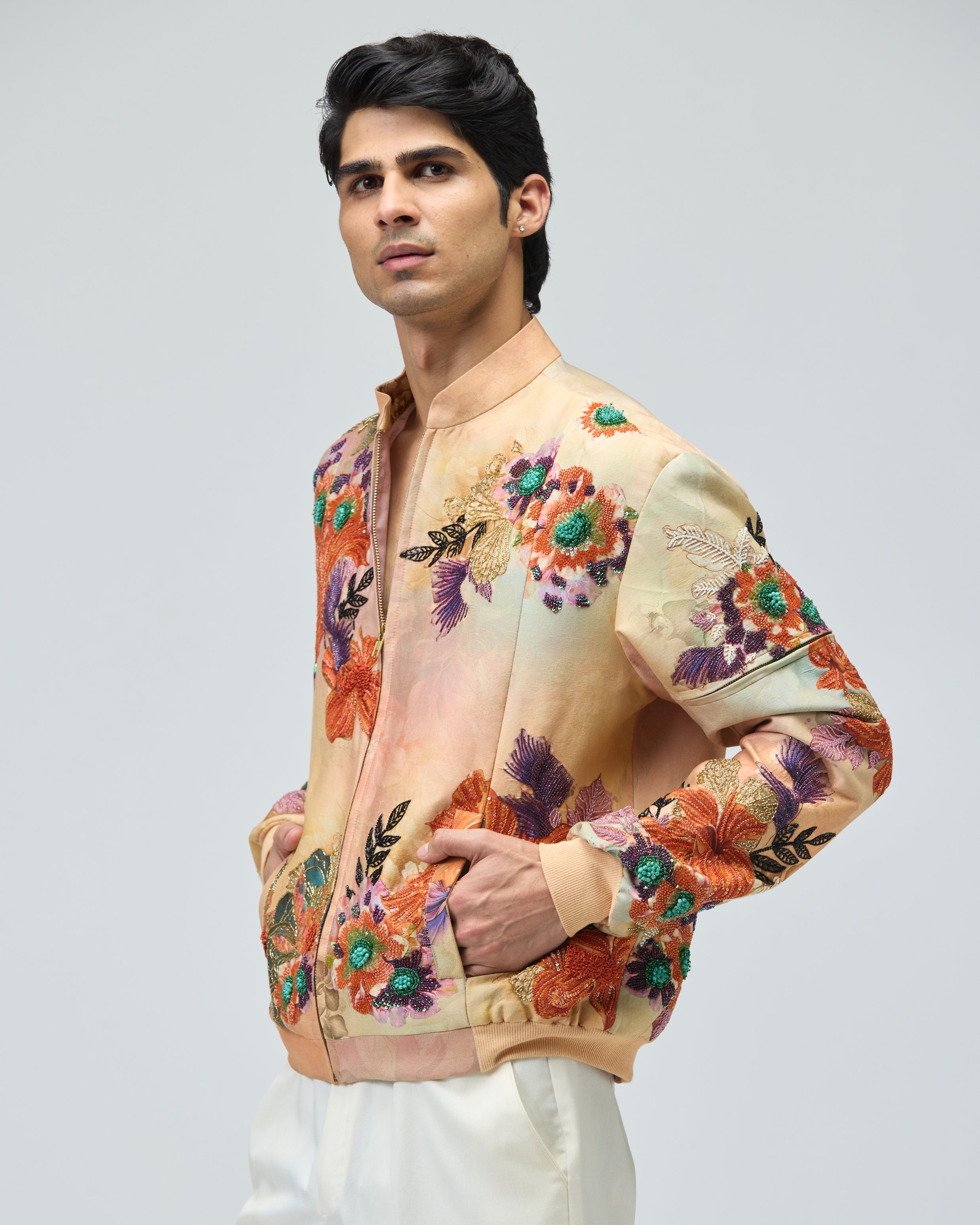 LIGHT PINK BOMBER JACKET SET