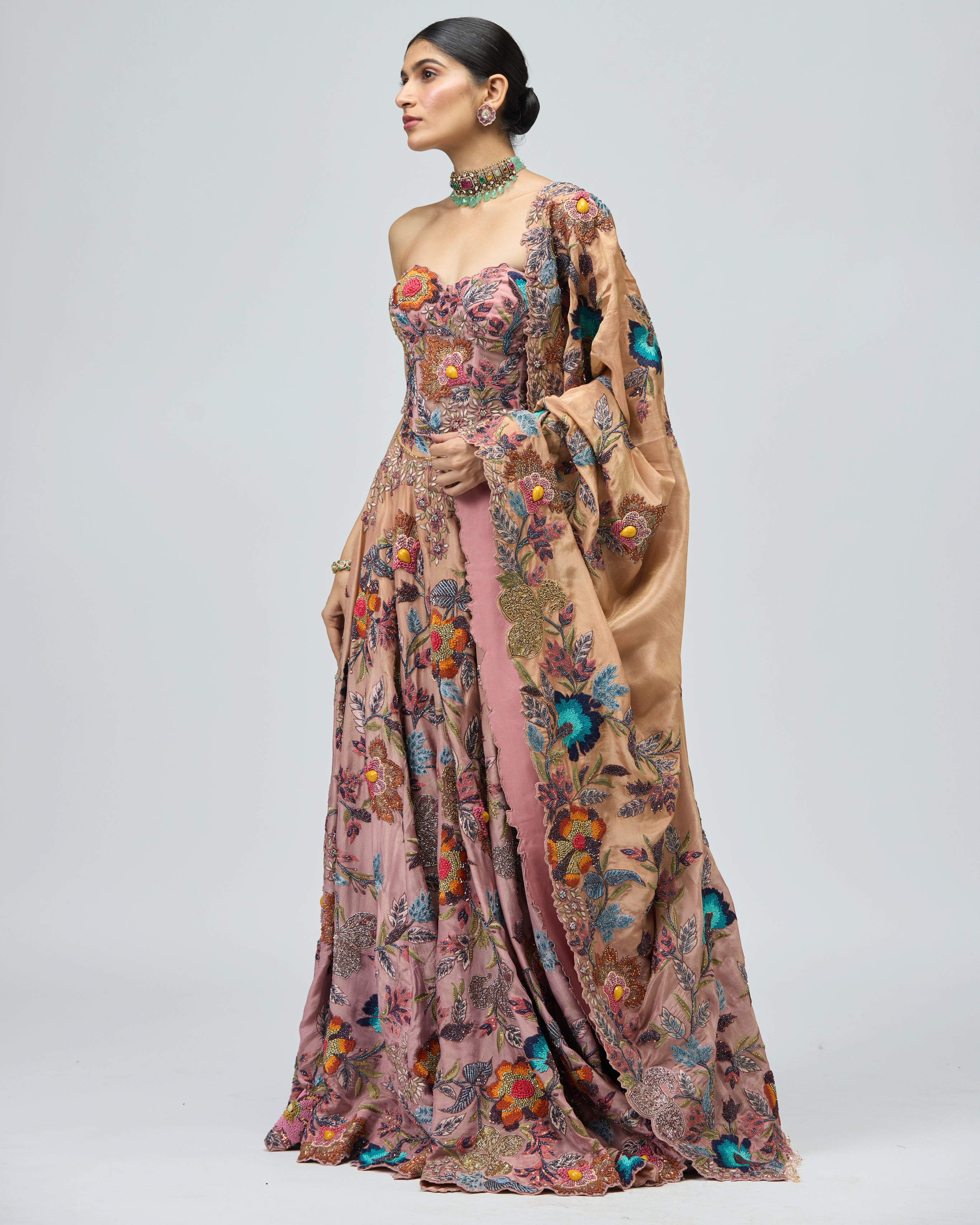 THREAD WORK LEHENGA SET