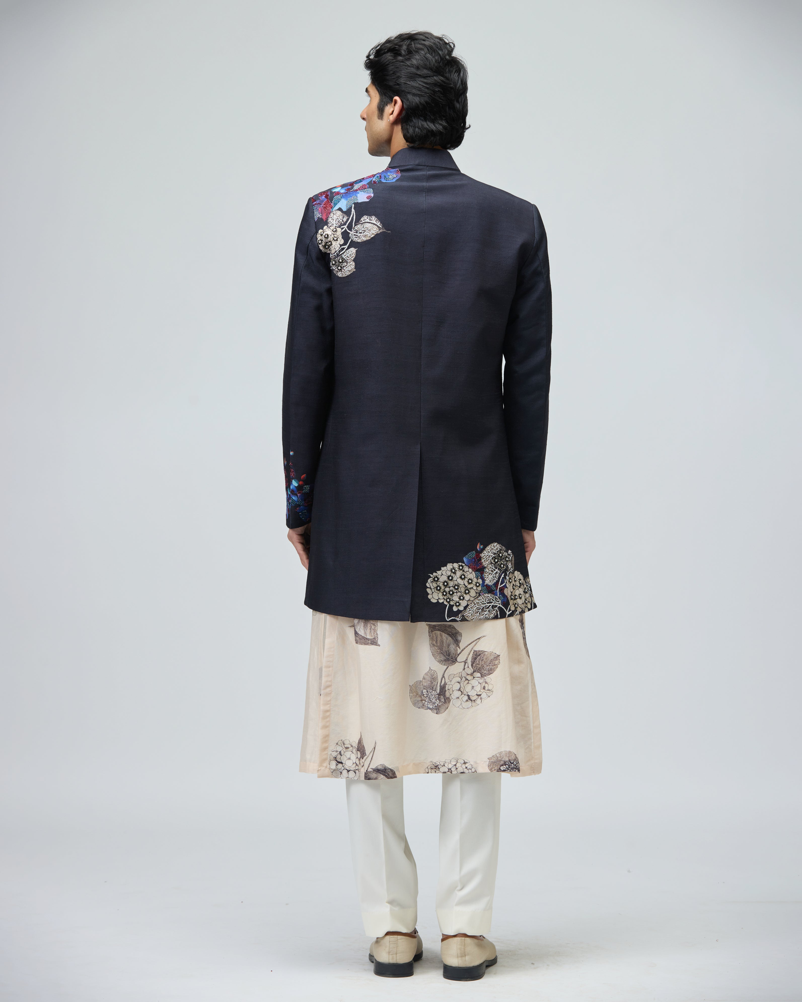 NAVY BLUE SHERWANI