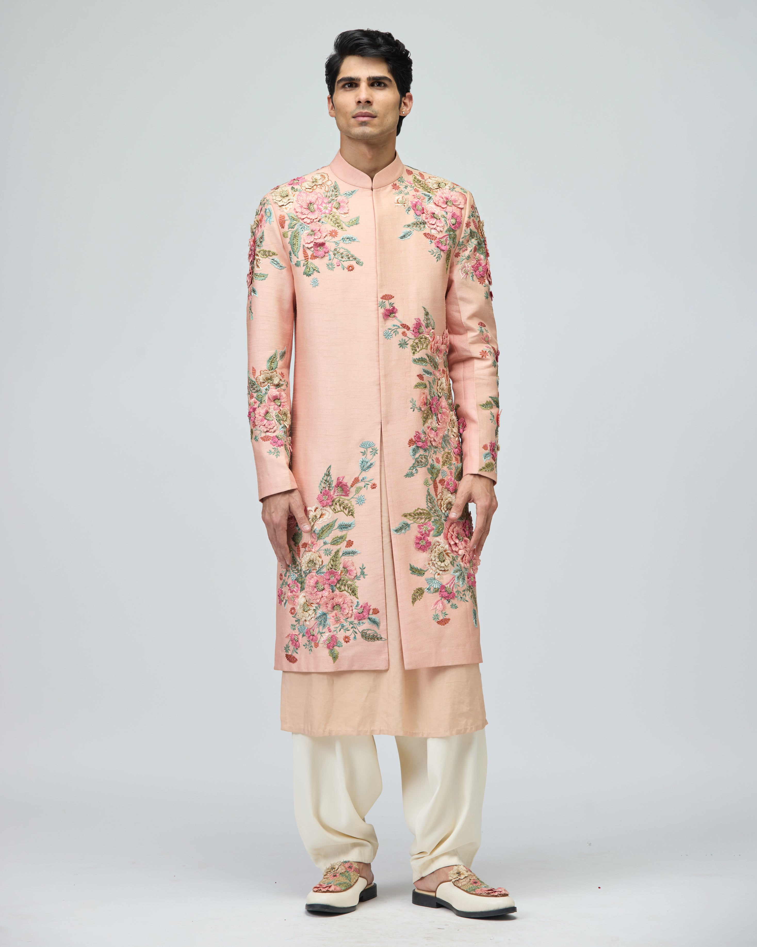 LIGHT PINK SHERWANI