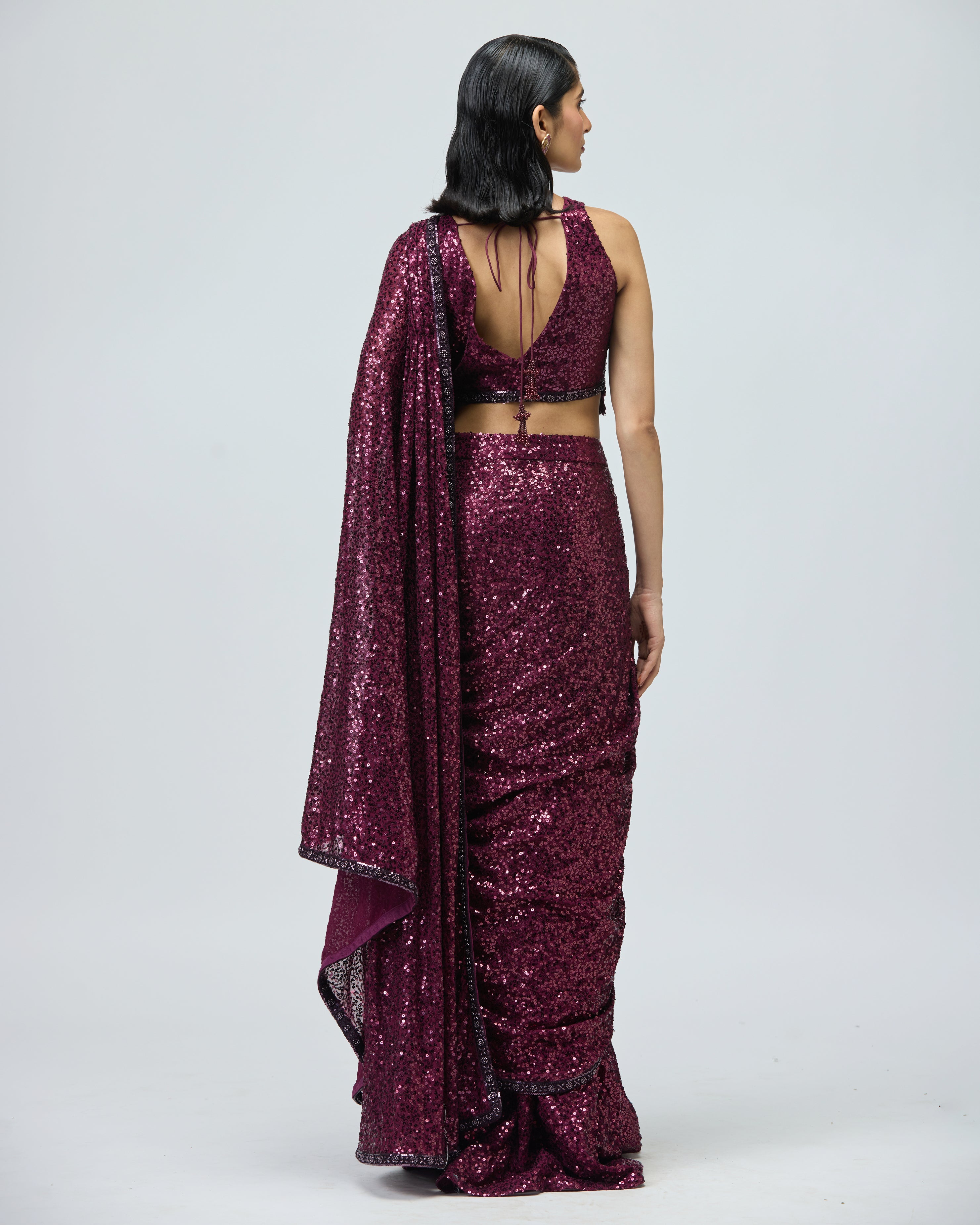 SEQUIN DRAPE SAREE