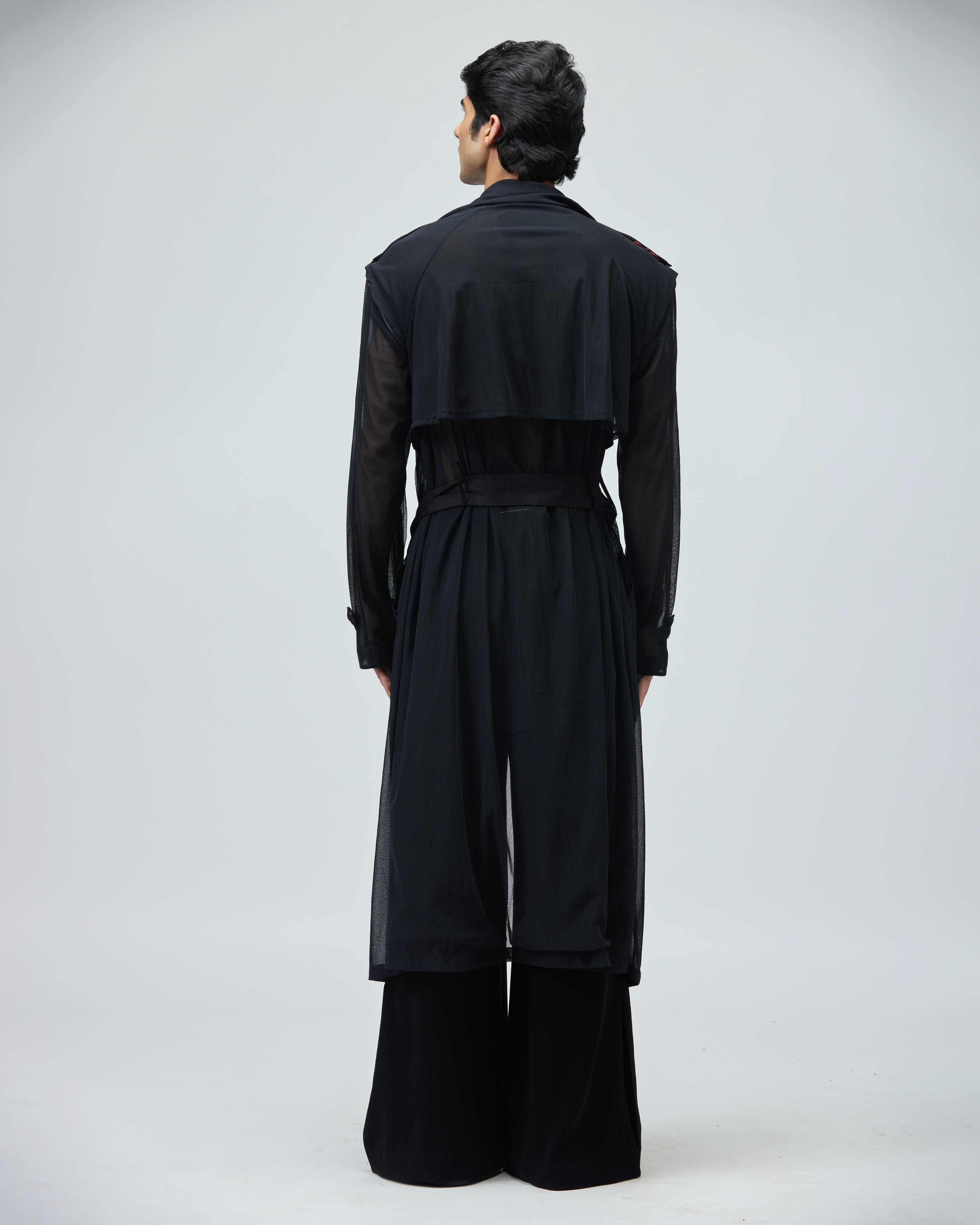 BLACK MICRO SUITING TUXEDO