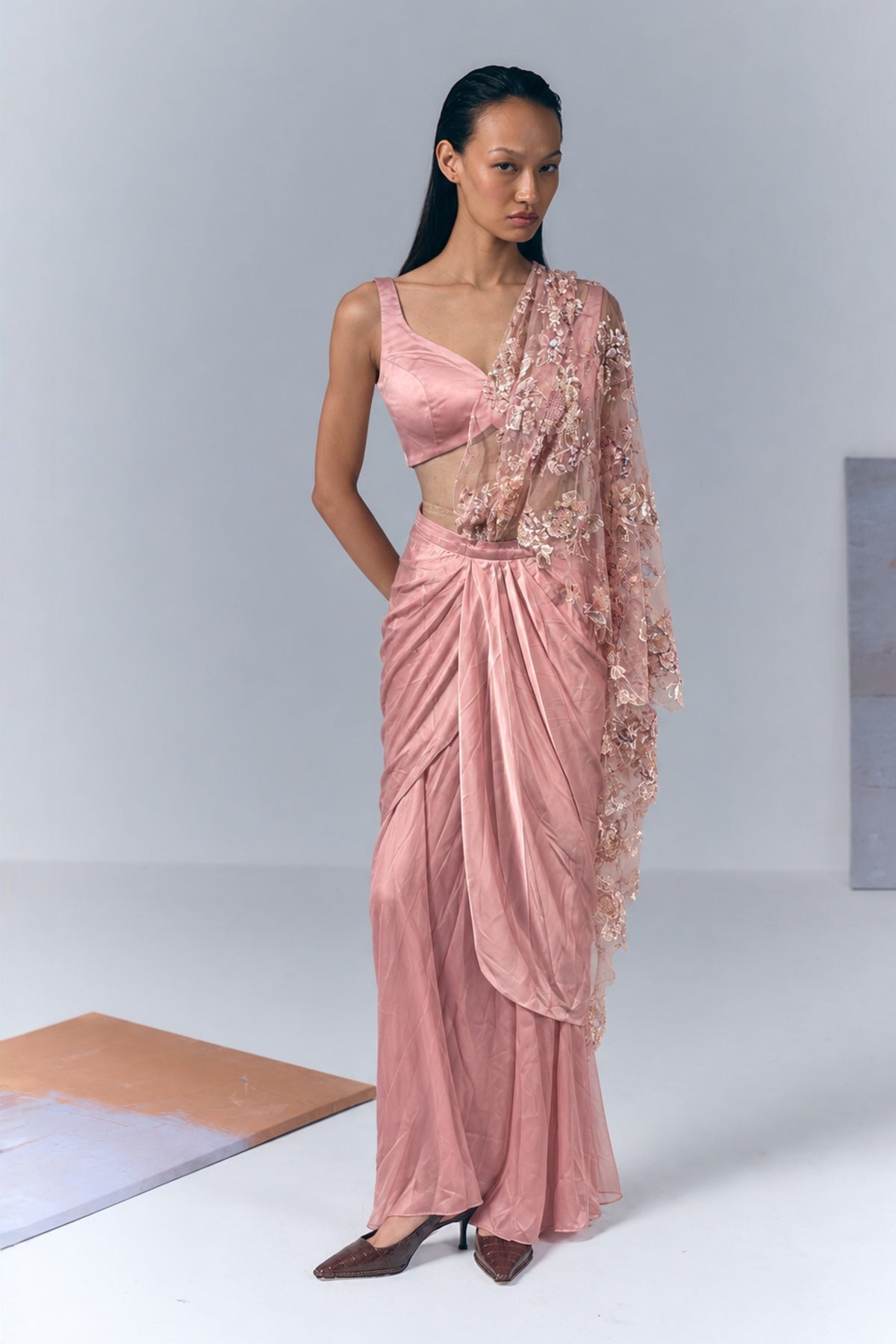 Pink Saree Set