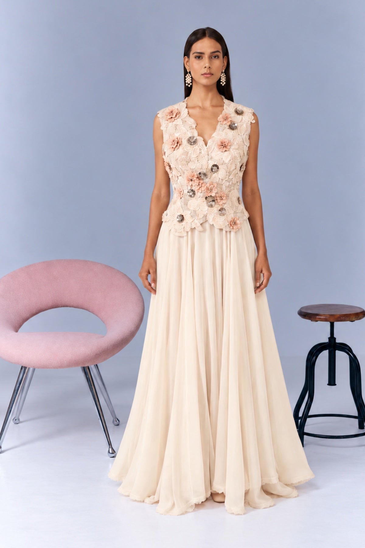 Ivory Skirt Set