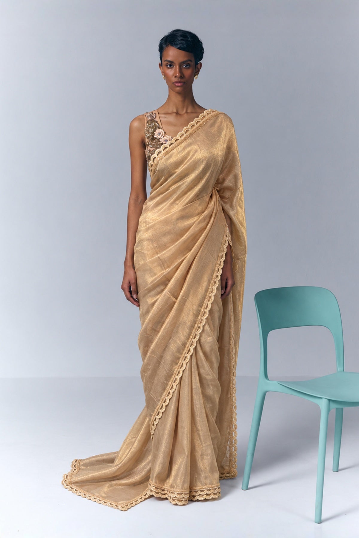 Gold Saree Set