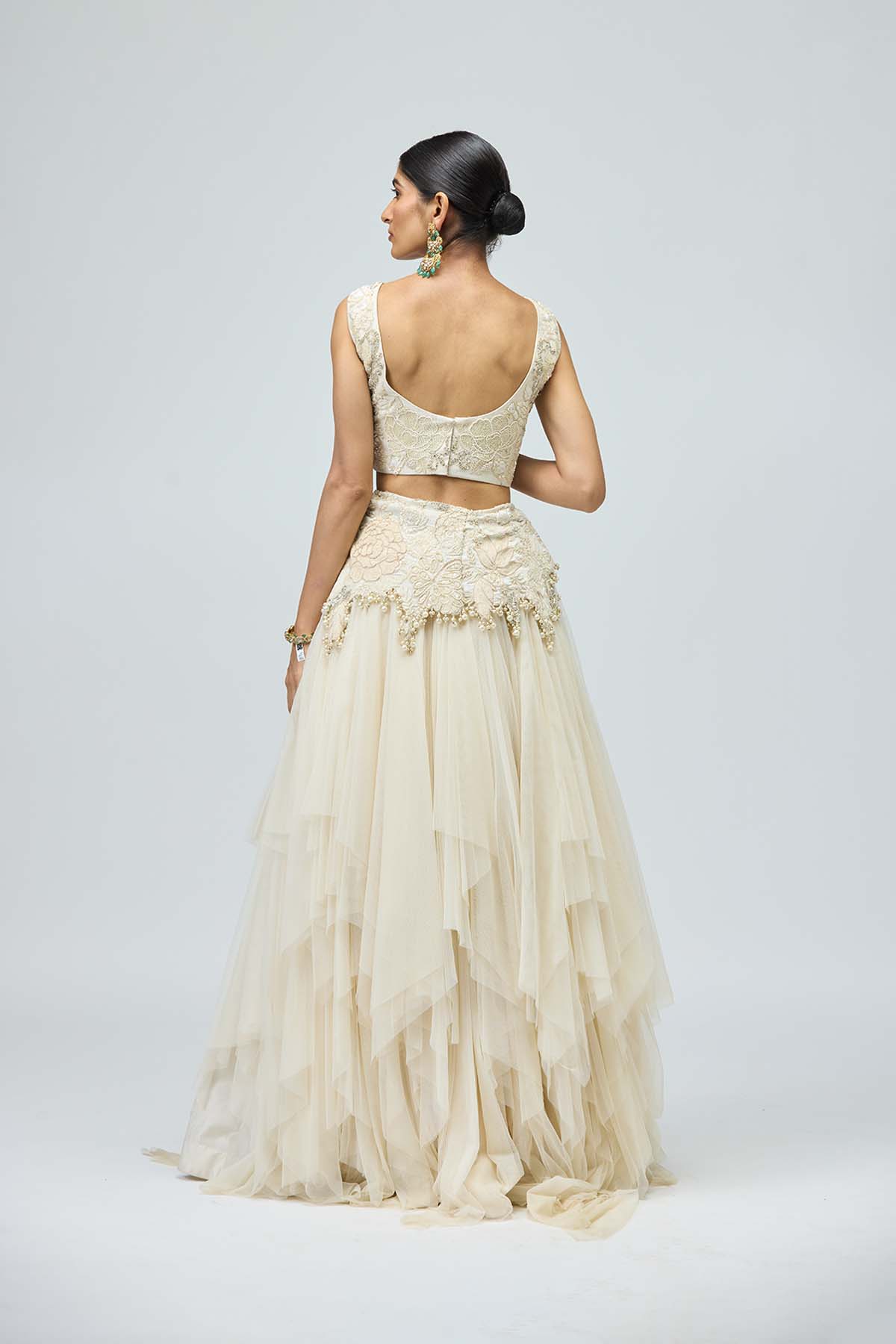 Net ruffled skirt Set