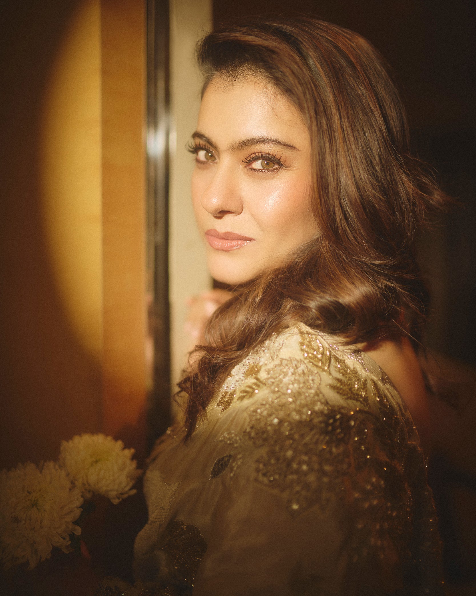 KAJOL - IMPERIAL IVORY SAREE SET