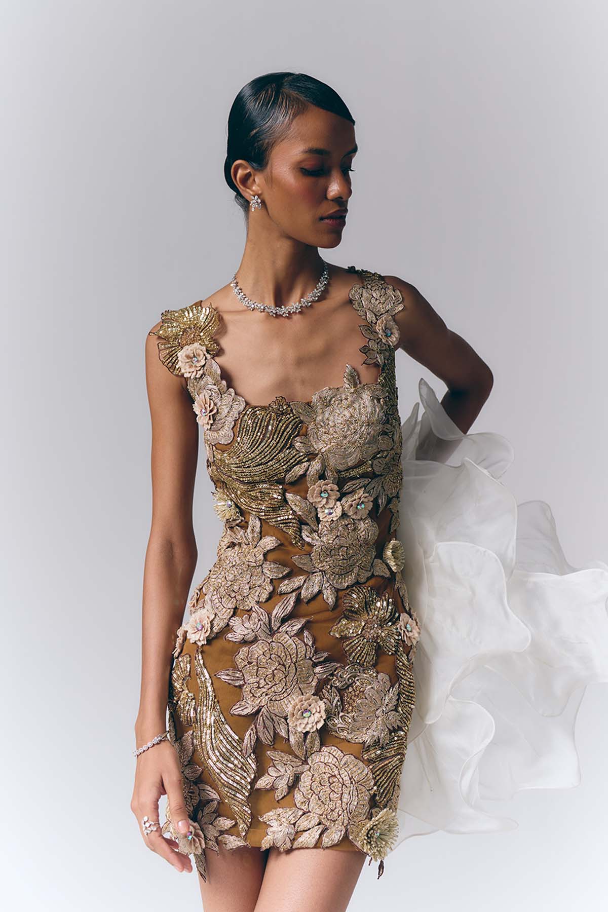 Mettalic Mini Dress