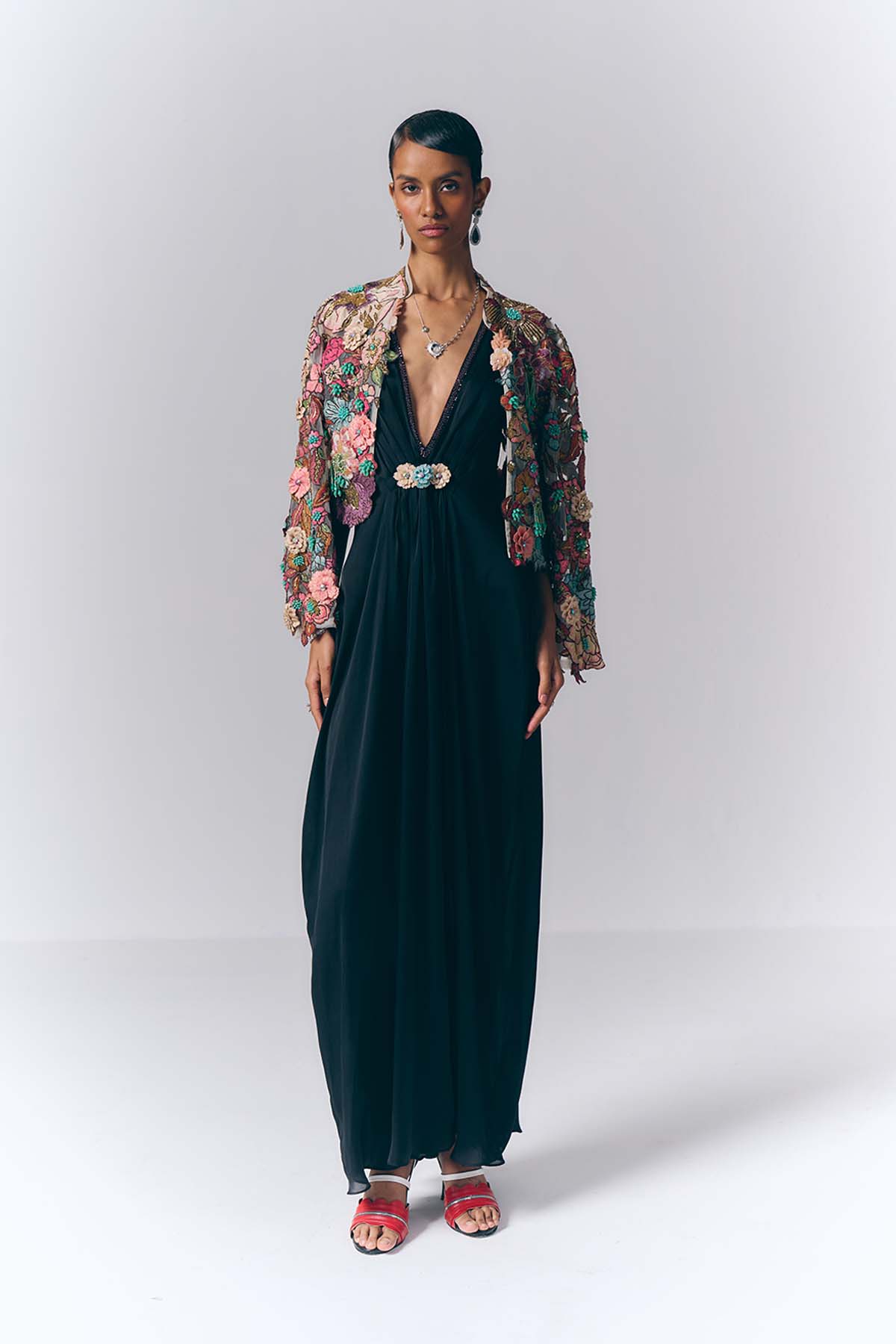 Twilight Blossom Jacket Gown