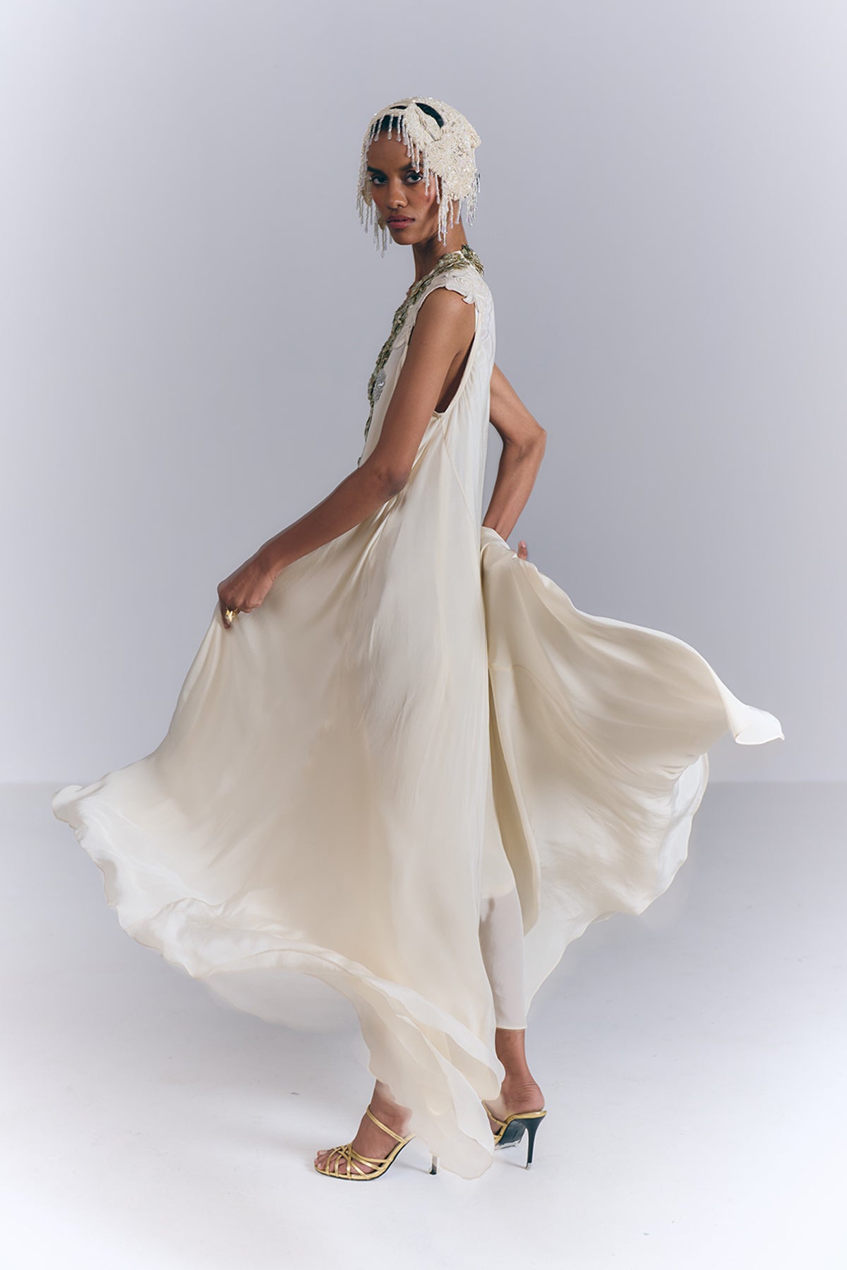 Ivory Cascade Dress