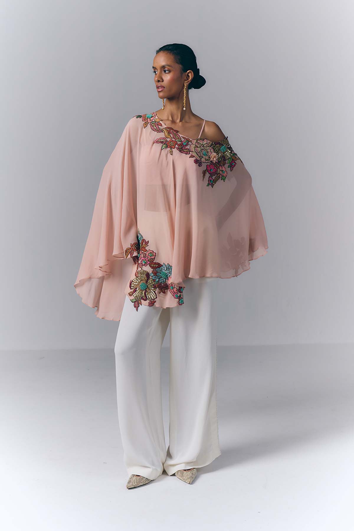 Peach Petal Kaftan Set
