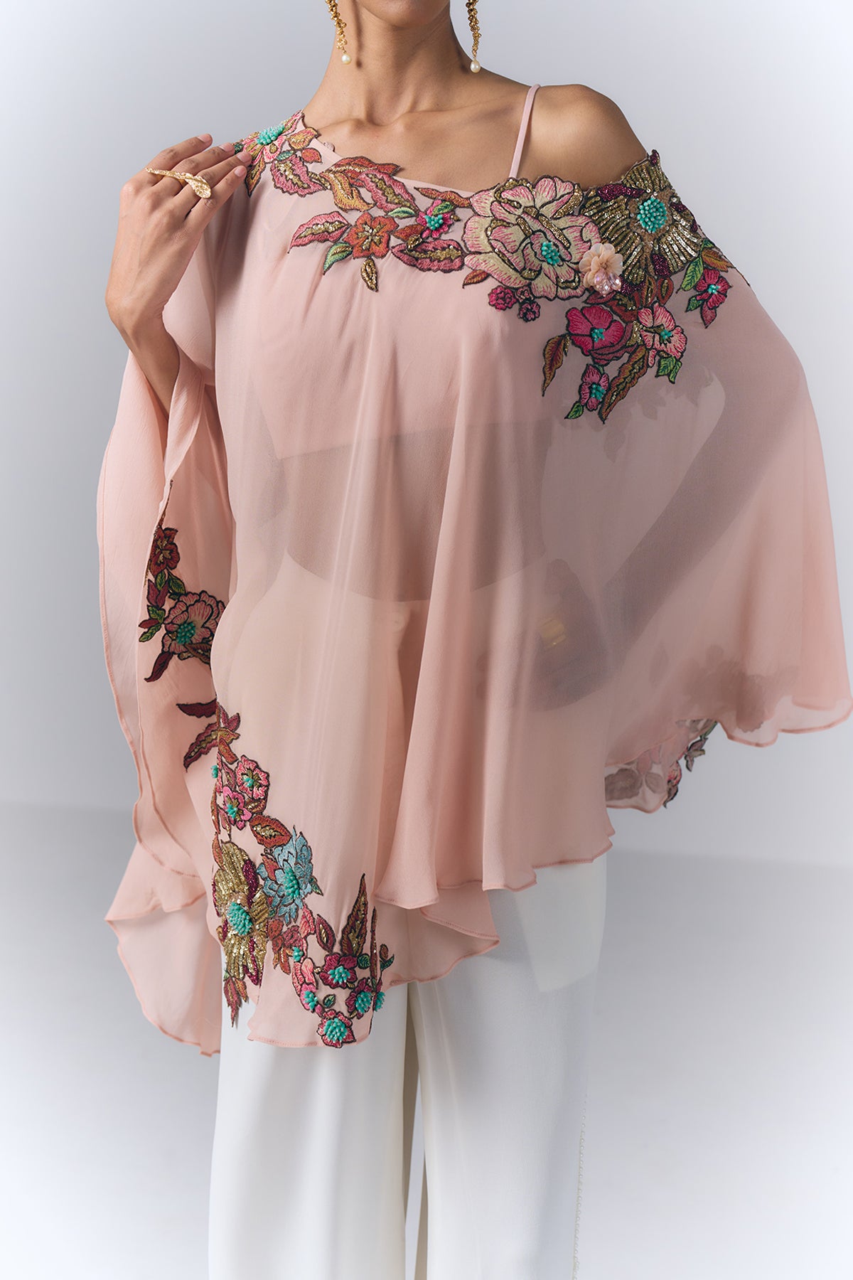 Peach Petal Kaftan Set